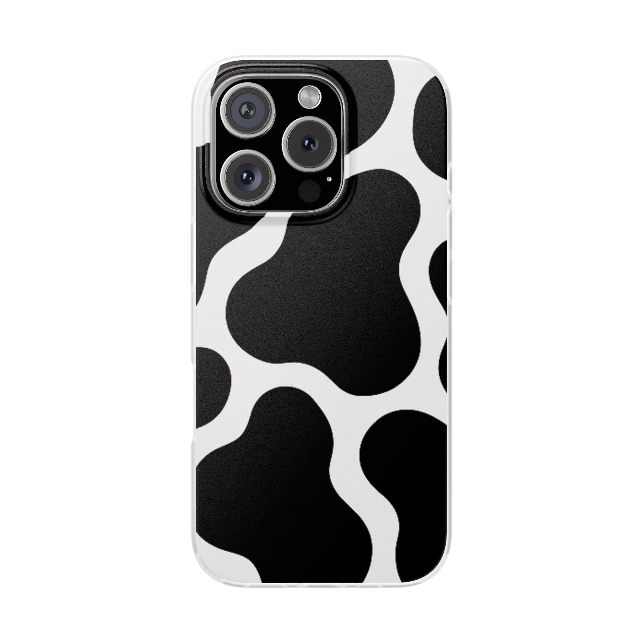 Stylish Cow Print Flexi Cases for iPhone, Trendy Phone Covers, Unique Gift for Animal Lovers, Everyday Essentials, Cute Phone Accessories