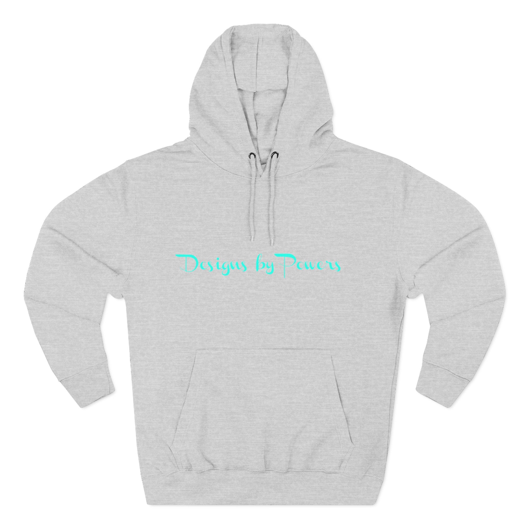 Designs by Powers Logo Cozy Three-Panel Fleece Hoodie for All Occasions, Casual Wear, Gift for Friends, Trendy Hoodie, Warm Layering, Everyday Comfort