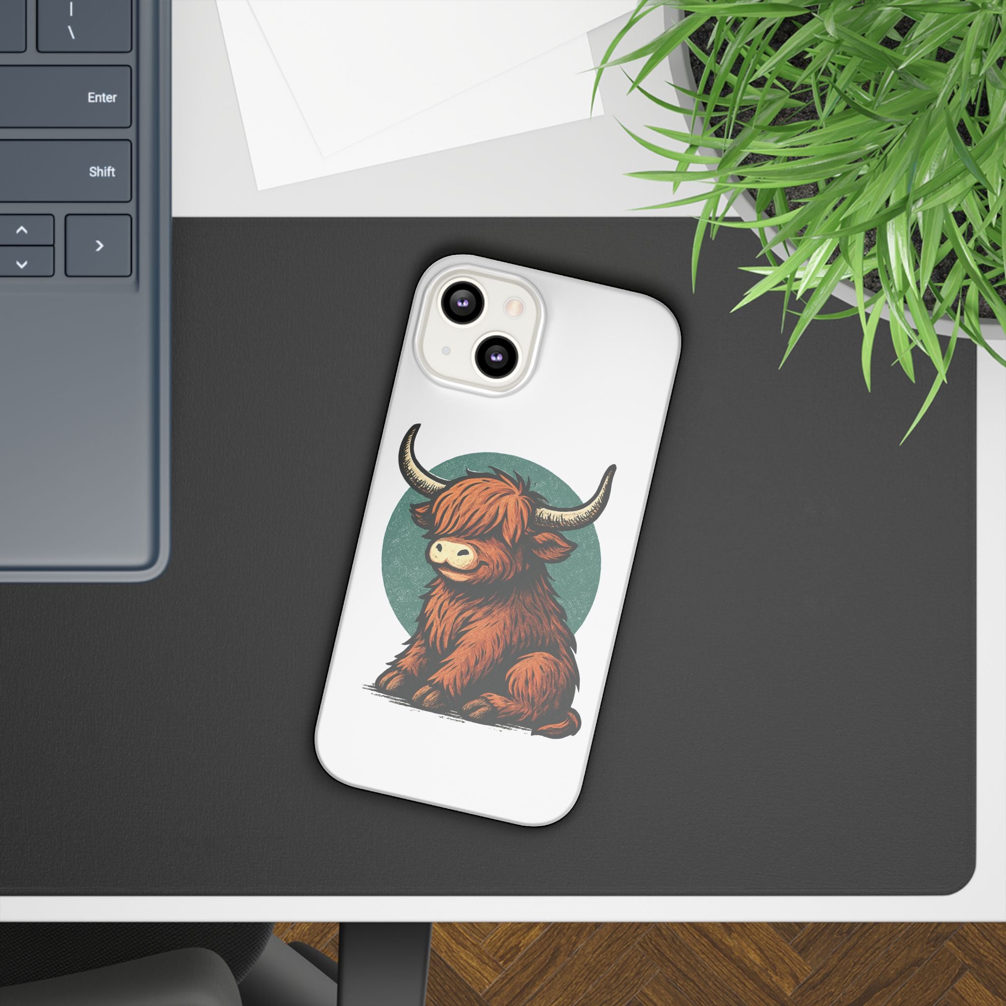 Highland Cow Sitting Slim Case