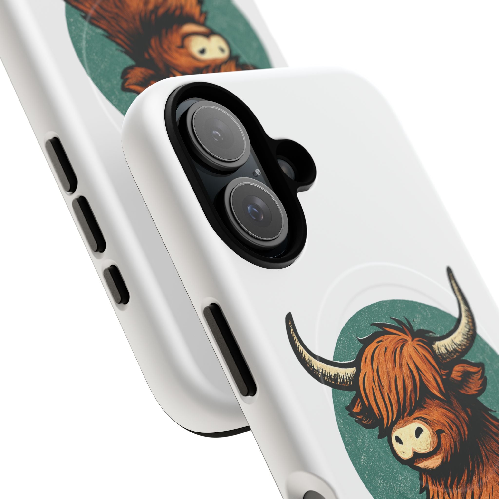 Phone Case - Highland Cow Sitting Design - Tough Magnetic Cases