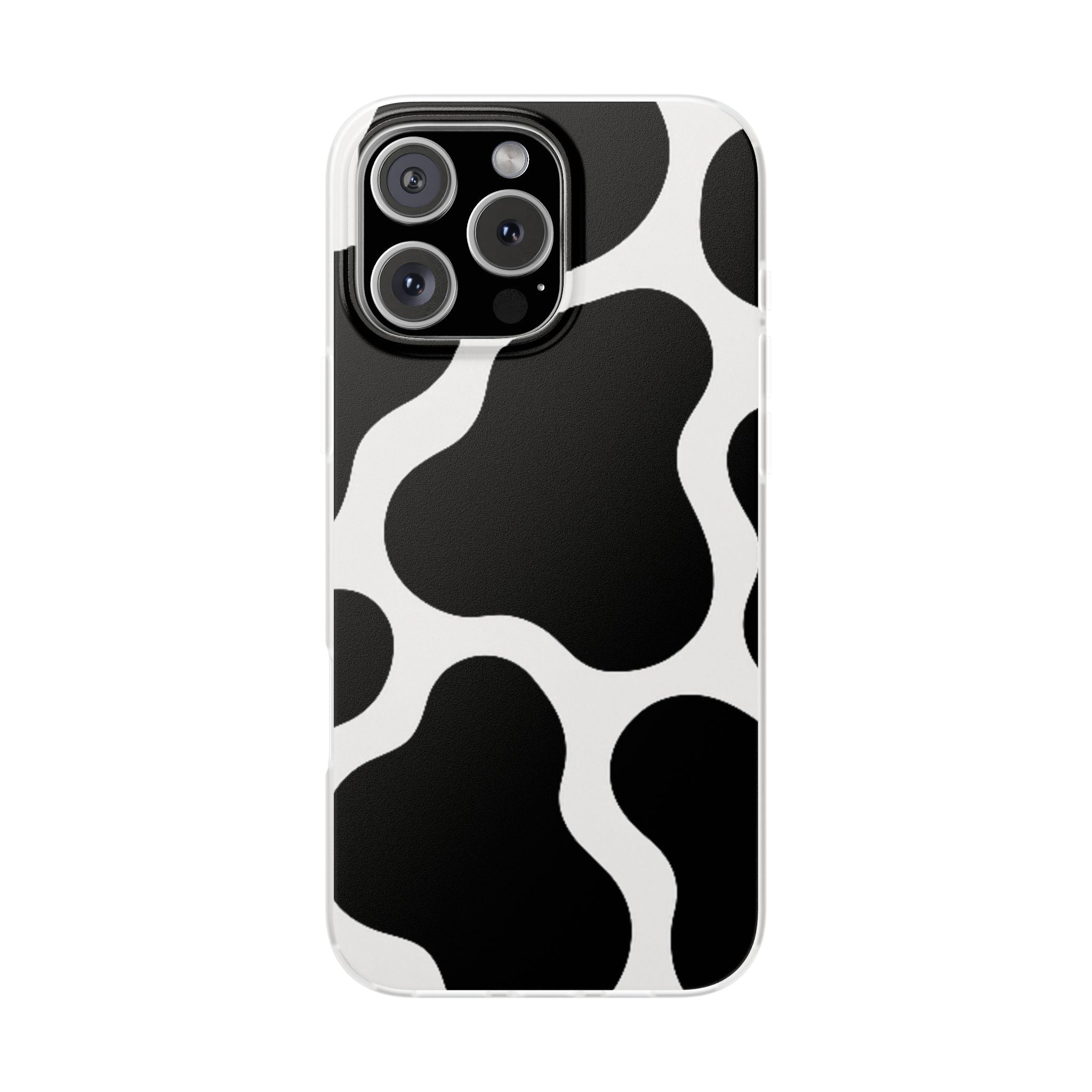 Stylish Cow Print Flexi Cases for iPhone, Trendy Phone Covers, Unique Gift for Animal Lovers, Everyday Essentials, Cute Phone Accessories