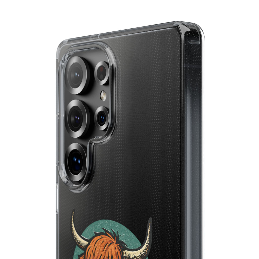 Highland Cow Phone Case, Clear Impact-Resistant Case, Cute Animal Case, Gift for Cow Lovers, Best Friend Gift, Unique Phone Accessory