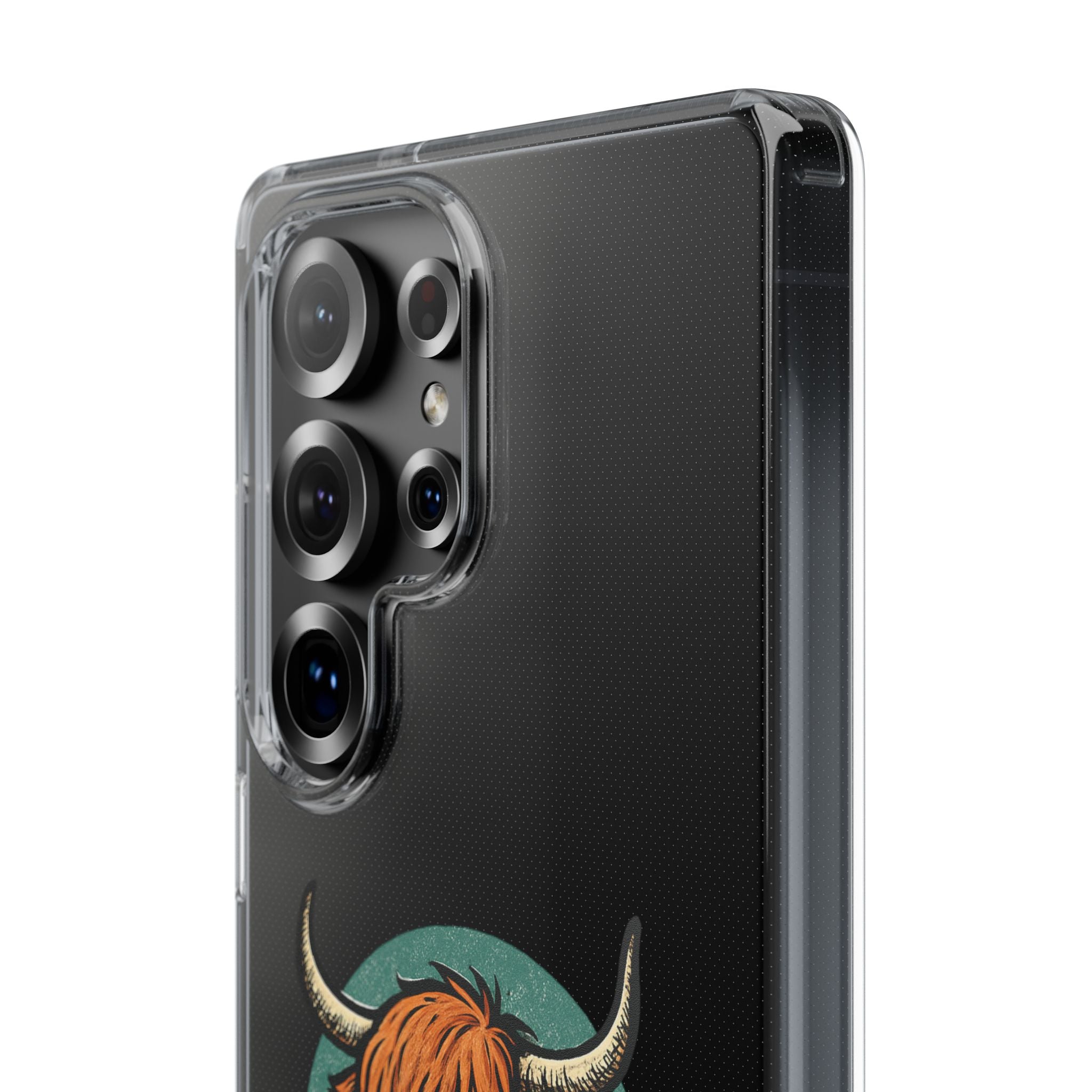 Highland Cow Phone Case, Clear Impact-Resistant Case, Cute Animal Case, Gift for Cow Lovers, Best Friend Gift, Unique Phone Accessory