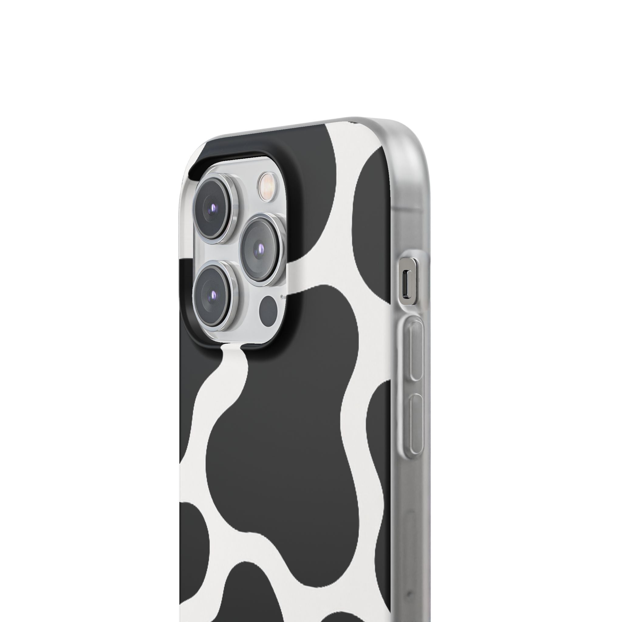 Stylish Cow Print Flexi Cases for iPhone, Trendy Phone Covers, Unique Gift for Animal Lovers, Everyday Essentials, Cute Phone Accessories