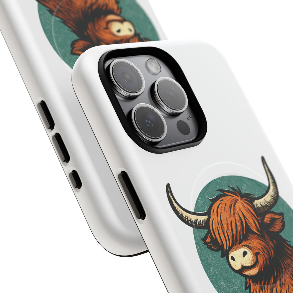 Phone Case - Highland Cow Sitting Design - Tough Magnetic Cases