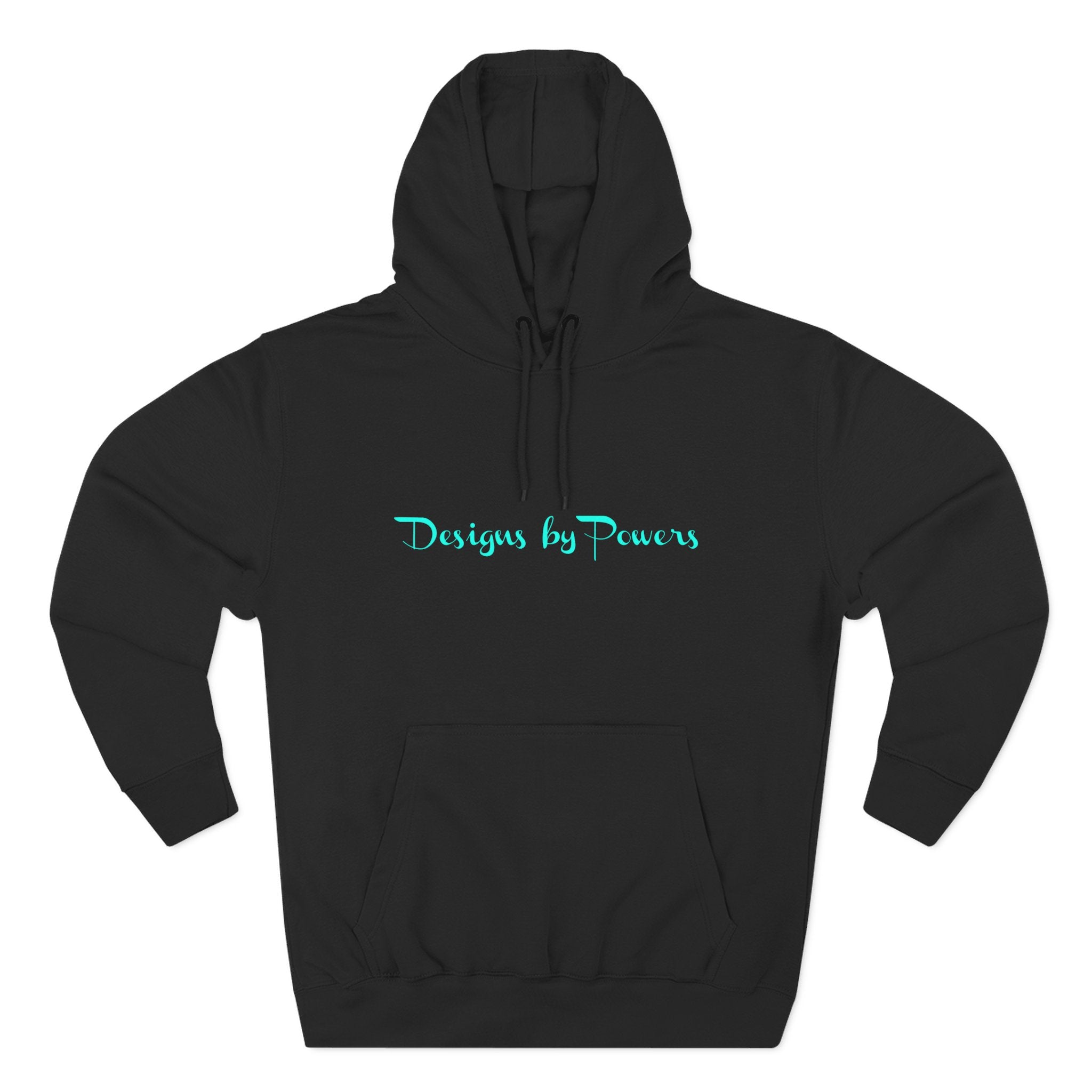 Official Designs by Powers Three-Panel Fleece Hoodie — Minimal Script Logo Pullover