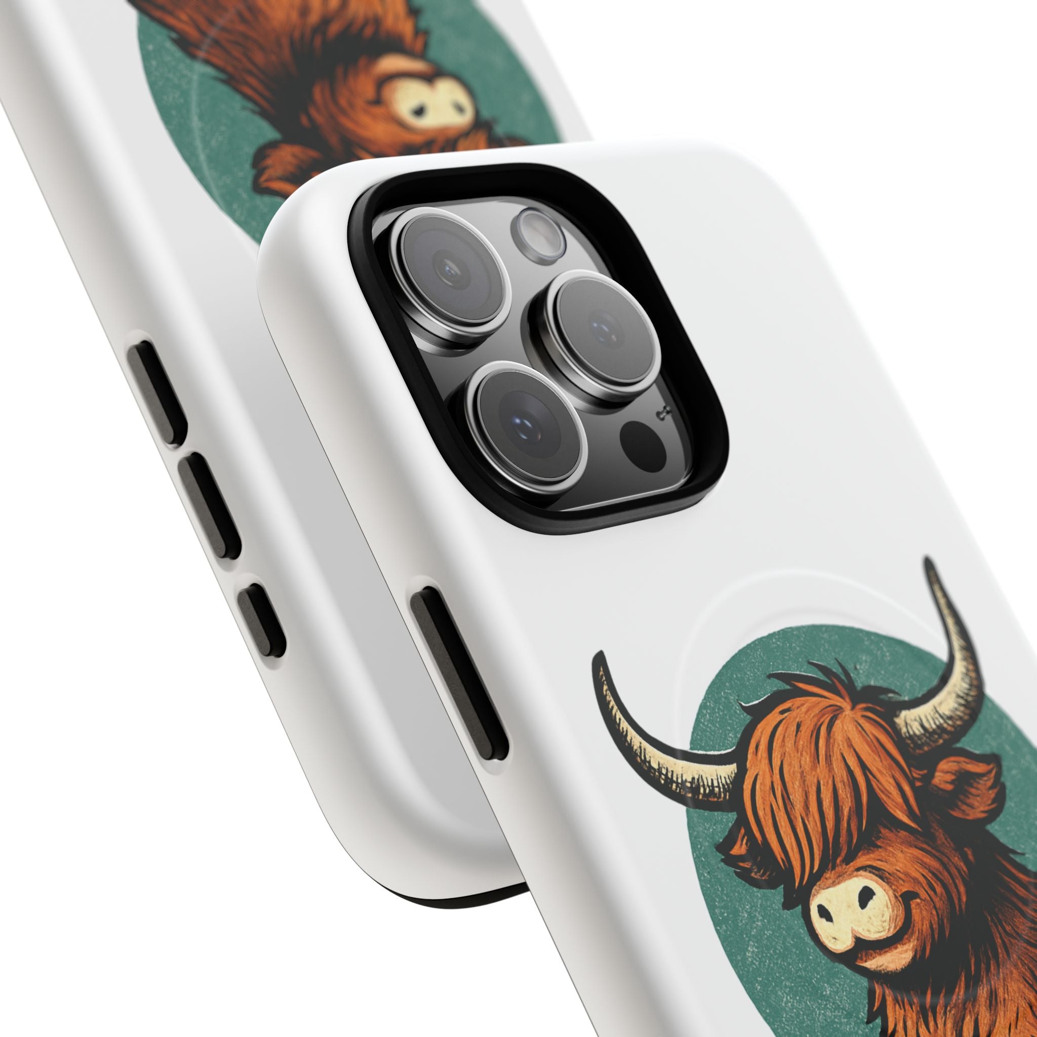 Phone Case - Highland Cow Sitting Design - Tough Magnetic Cases