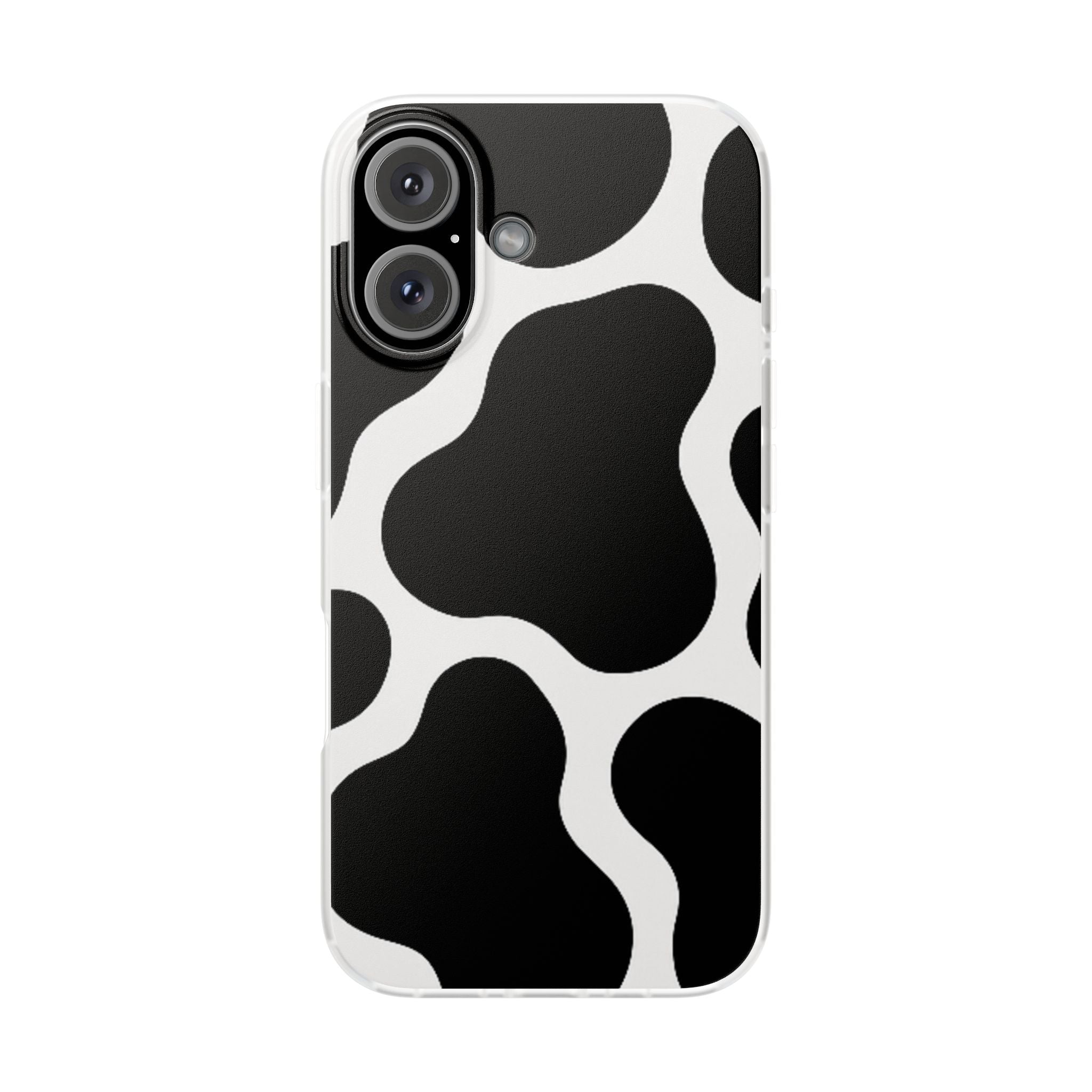 Stylish Cow Print Flexi Cases for iPhone, Trendy Phone Covers, Unique Gift for Animal Lovers, Everyday Essentials, Cute Phone Accessories