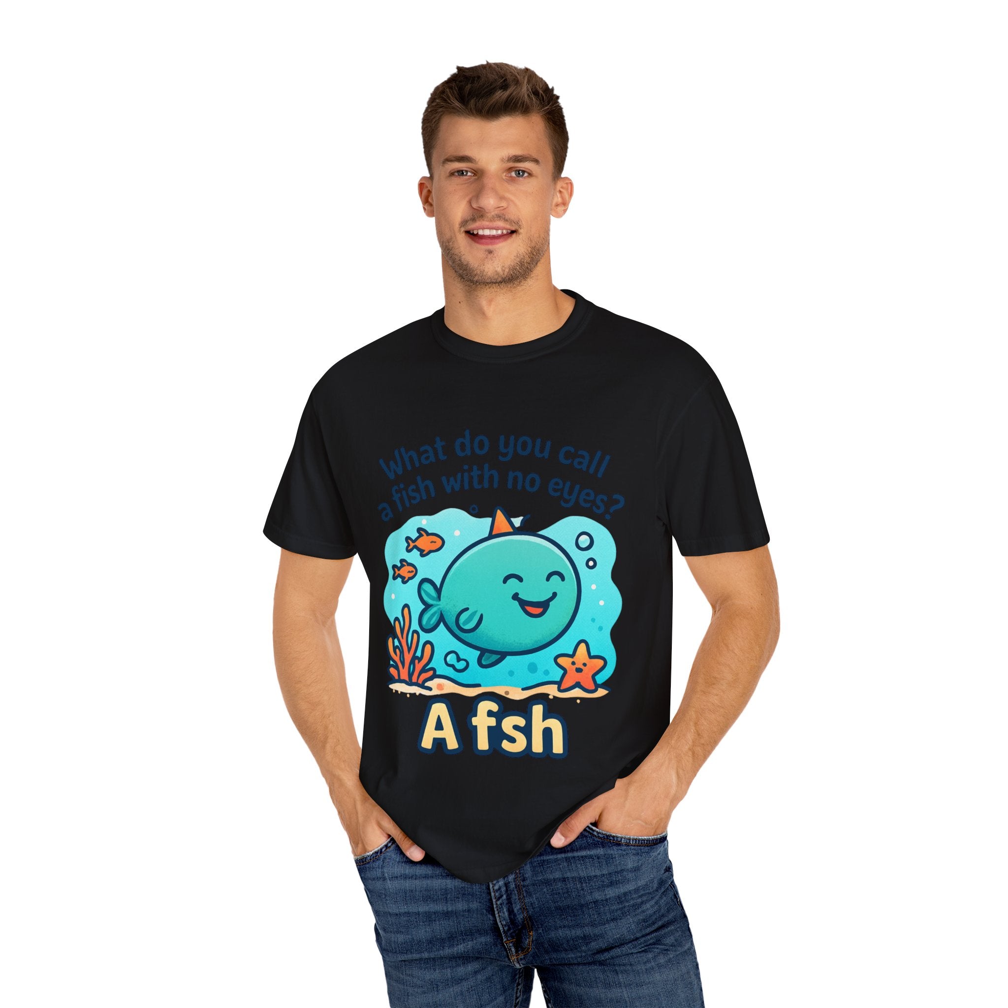 Whimsical Fish Dad Joke Unisex T-Shirt, Funny Gift for Sea Lovers, Kids and Adults, Casual Wear, Birthday, Ocean Theme, Humor Shirt