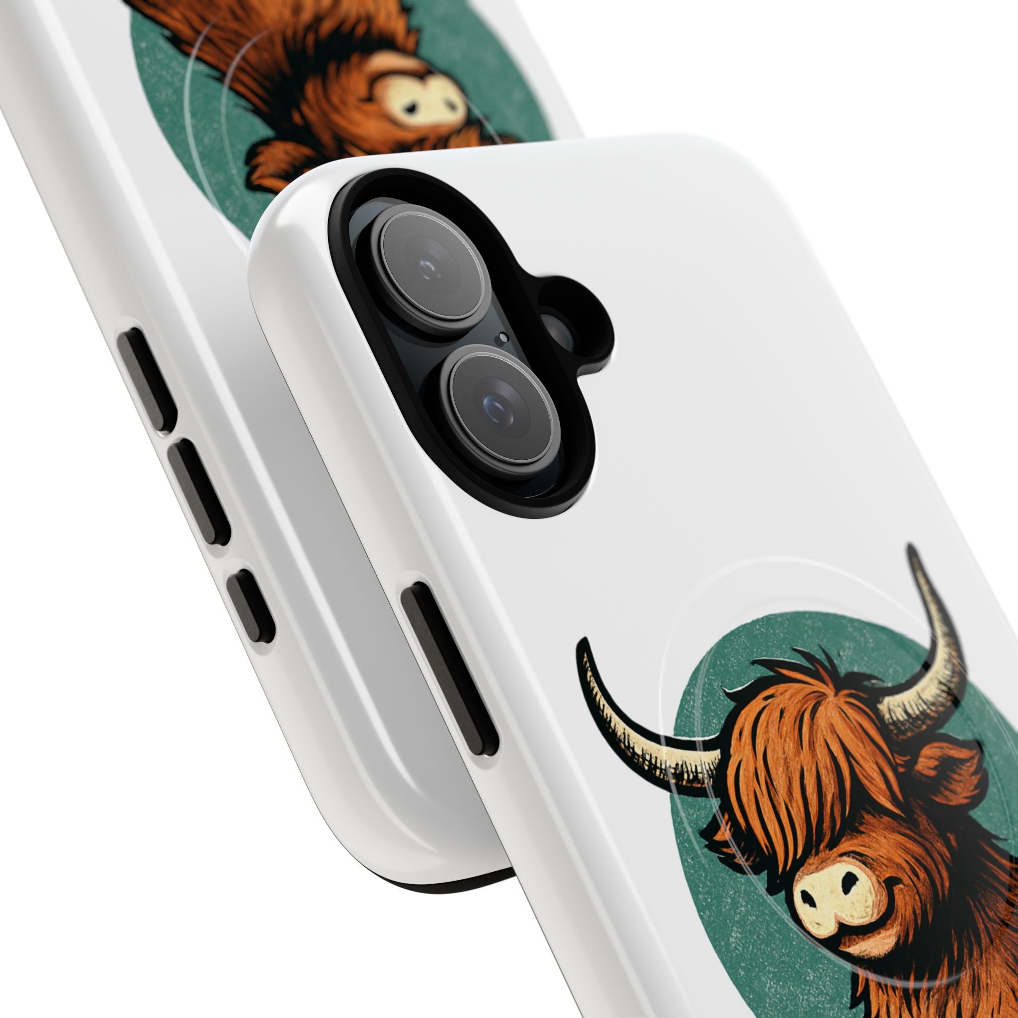 Phone Case - Highland Cow Sitting Design - Tough Magnetic Cases