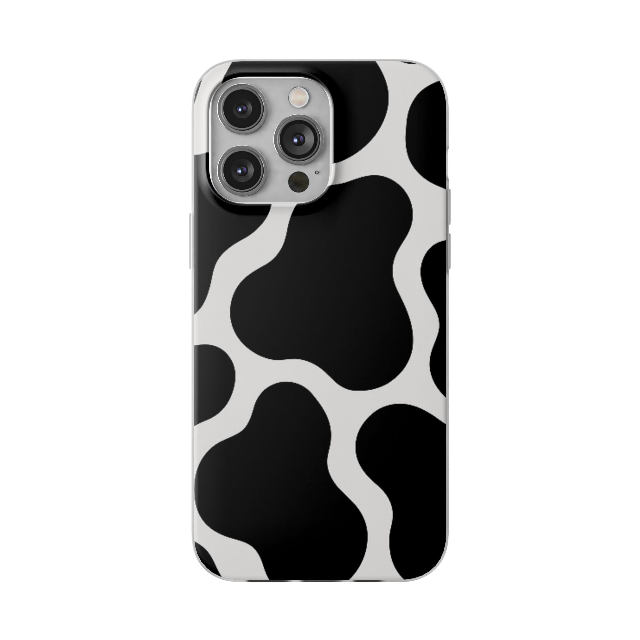 Stylish Cow Print Flexi Cases for iPhone, Trendy Phone Covers, Unique Gift for Animal Lovers, Everyday Essentials, Cute Phone Accessories