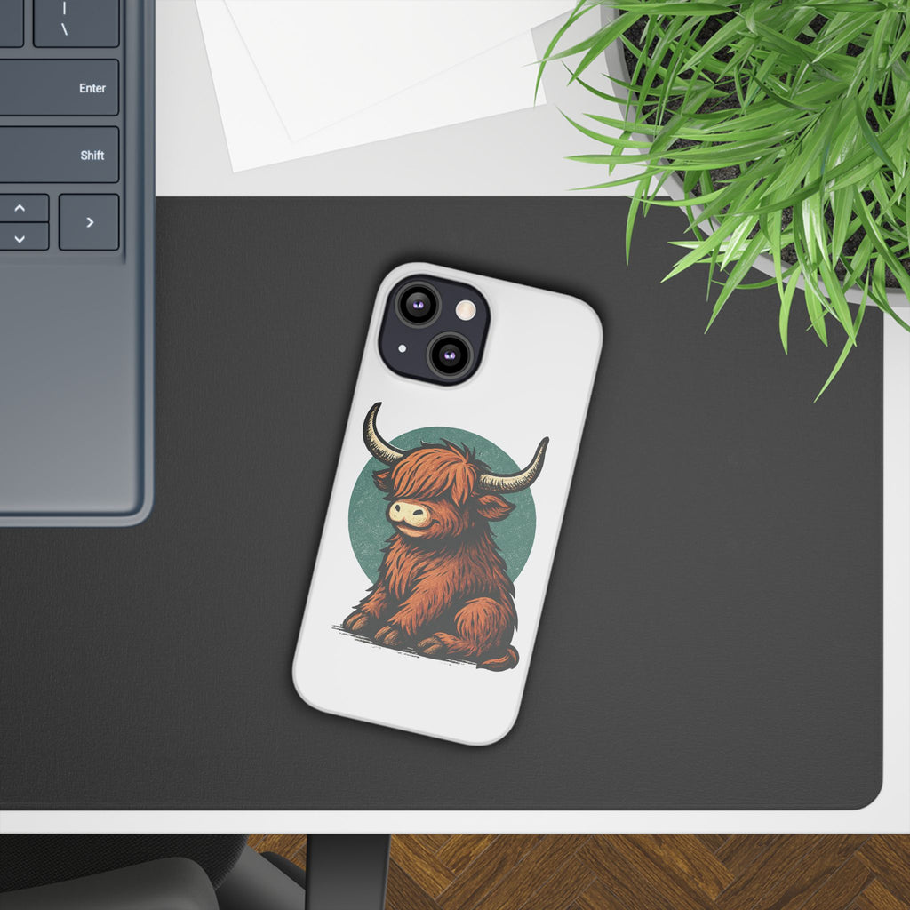 Highland Cow Sitting Slim Case