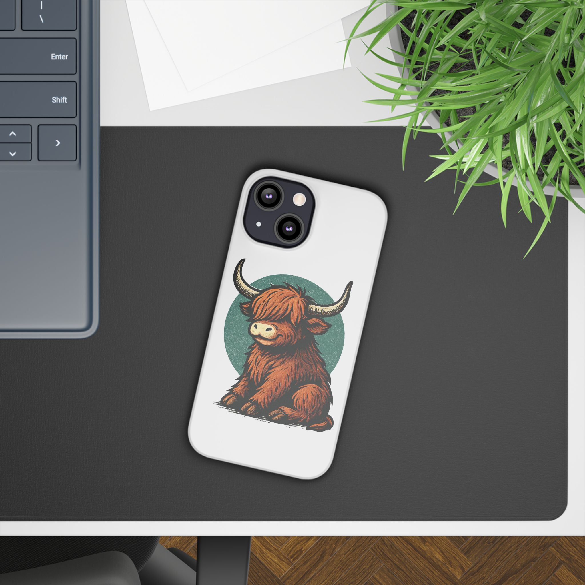Highland Cow Sitting Slim Case