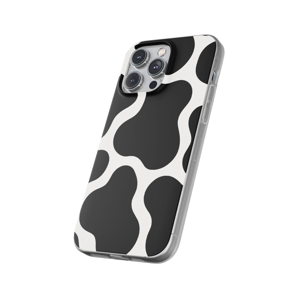 Stylish Cow Print Flexi Cases for iPhone, Trendy Phone Covers, Unique Gift for Animal Lovers, Everyday Essentials, Cute Phone Accessories