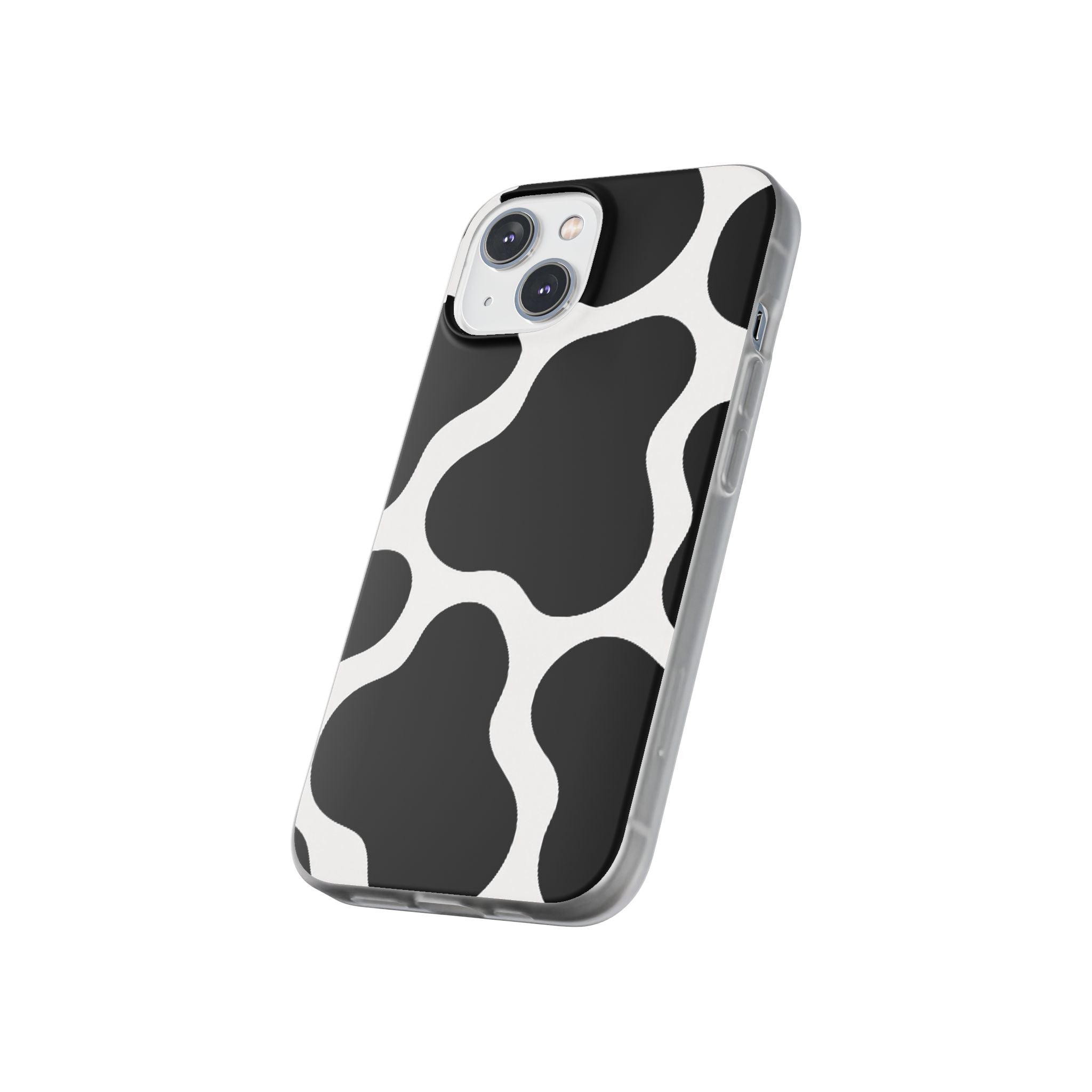 Stylish Cow Print Flexi Cases for iPhone, Trendy Phone Covers, Unique Gift for Animal Lovers, Everyday Essentials, Cute Phone Accessories