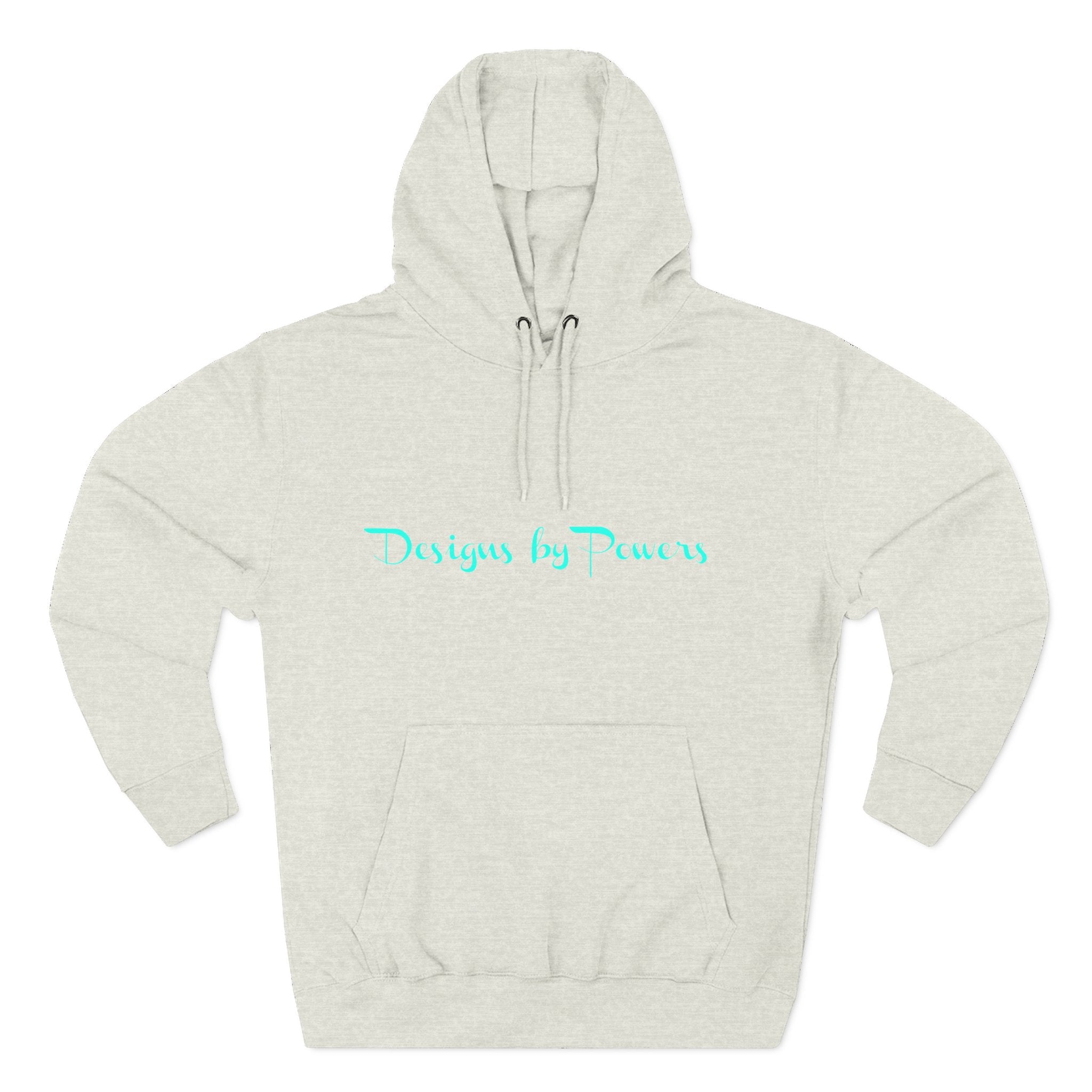 Designs by Powers Logo Cozy Three-Panel Fleece Hoodie for All Occasions, Casual Wear, Gift for Friends, Trendy Hoodie, Warm Layering, Everyday Comfort
