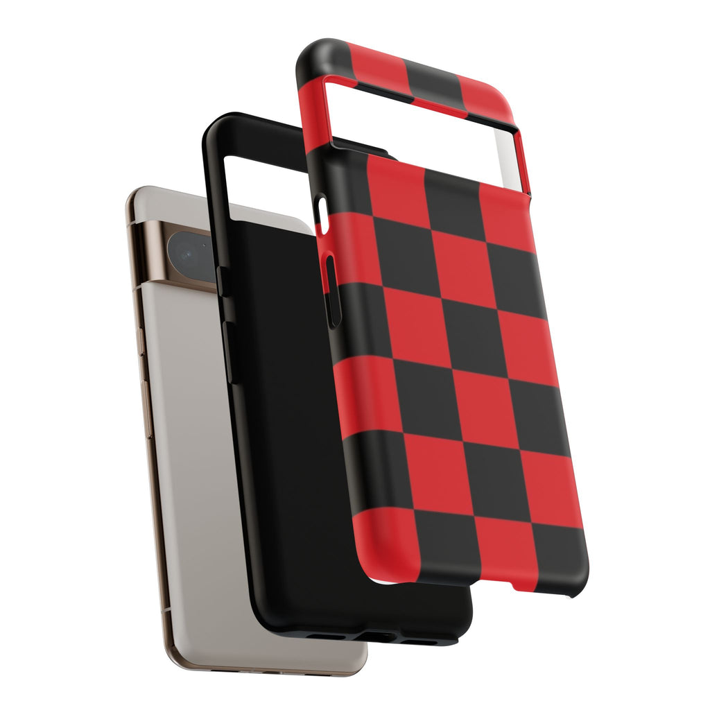 Stylish Phone Case - Tough Cases - Checker Pattern, Protective Cover, Gift for Her, Tech Accessories, Holiday Present
