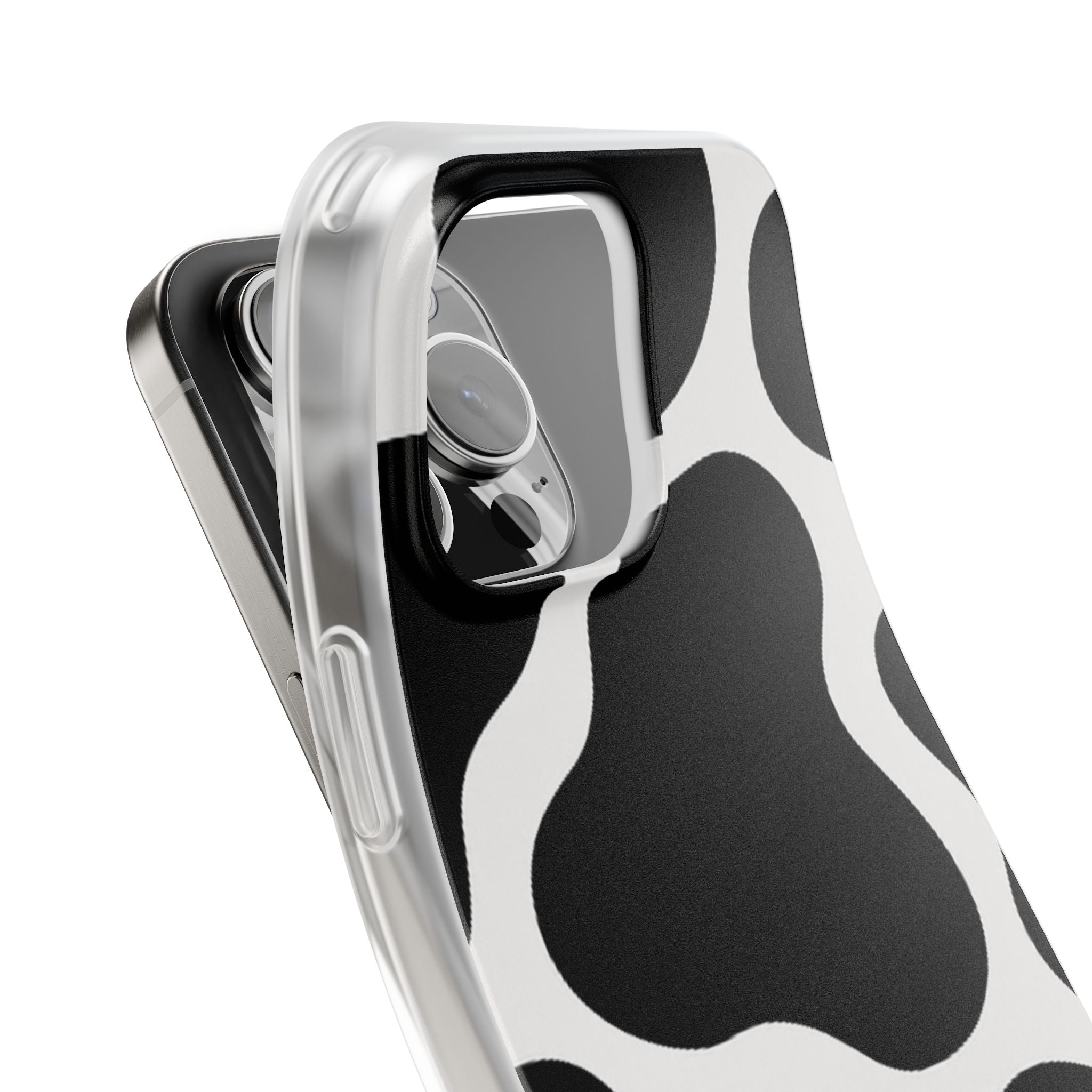 Stylish Cow Print Flexi Cases for iPhone, Trendy Phone Covers, Unique Gift for Animal Lovers, Everyday Essentials, Cute Phone Accessories