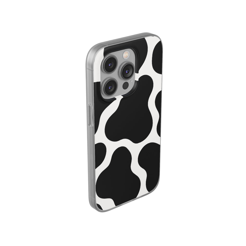 Stylish Cow Print Flexi Cases for iPhone, Trendy Phone Covers, Unique Gift for Animal Lovers, Everyday Essentials, Cute Phone Accessories