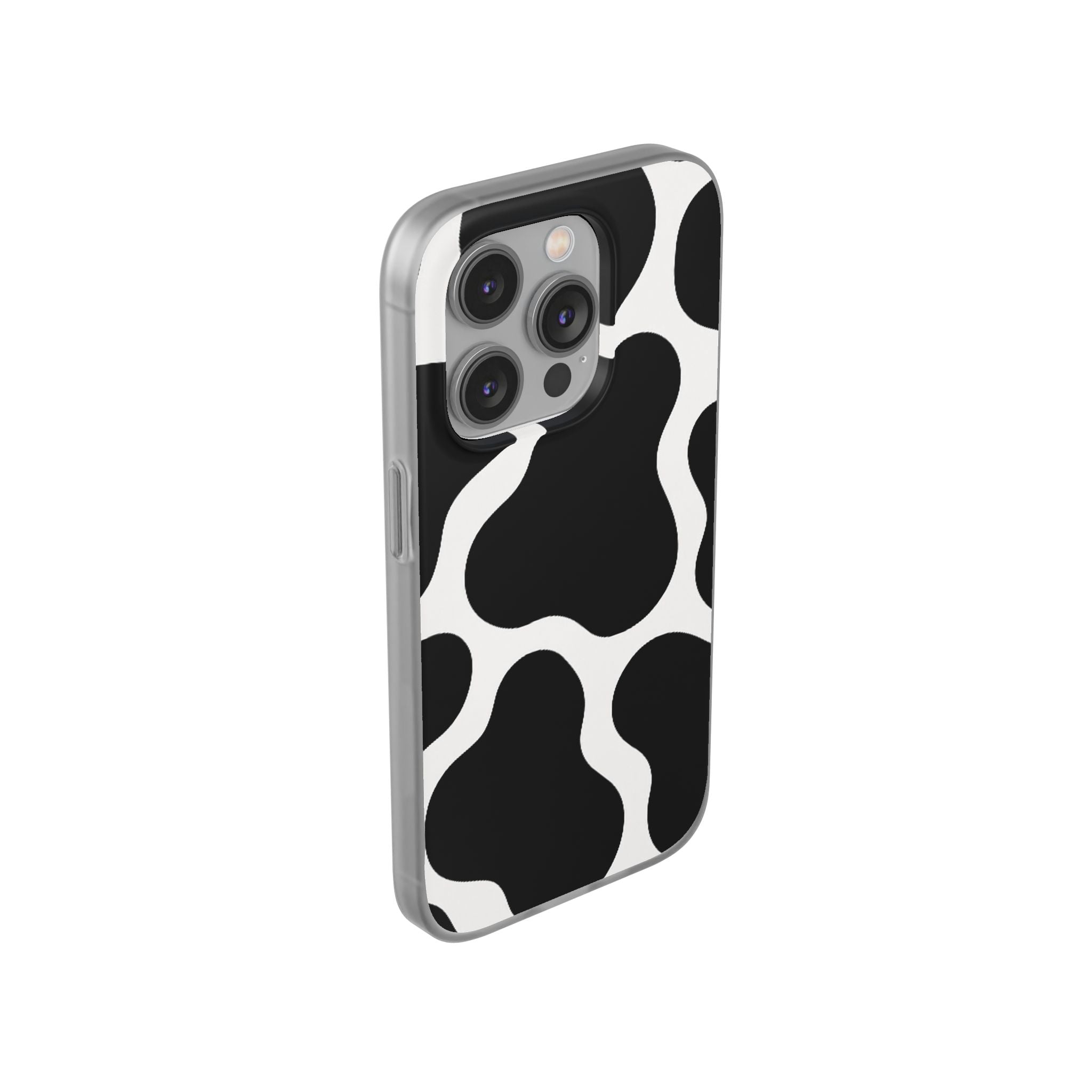 Stylish Cow Print Flexi Cases for iPhone, Trendy Phone Covers, Unique Gift for Animal Lovers, Everyday Essentials, Cute Phone Accessories