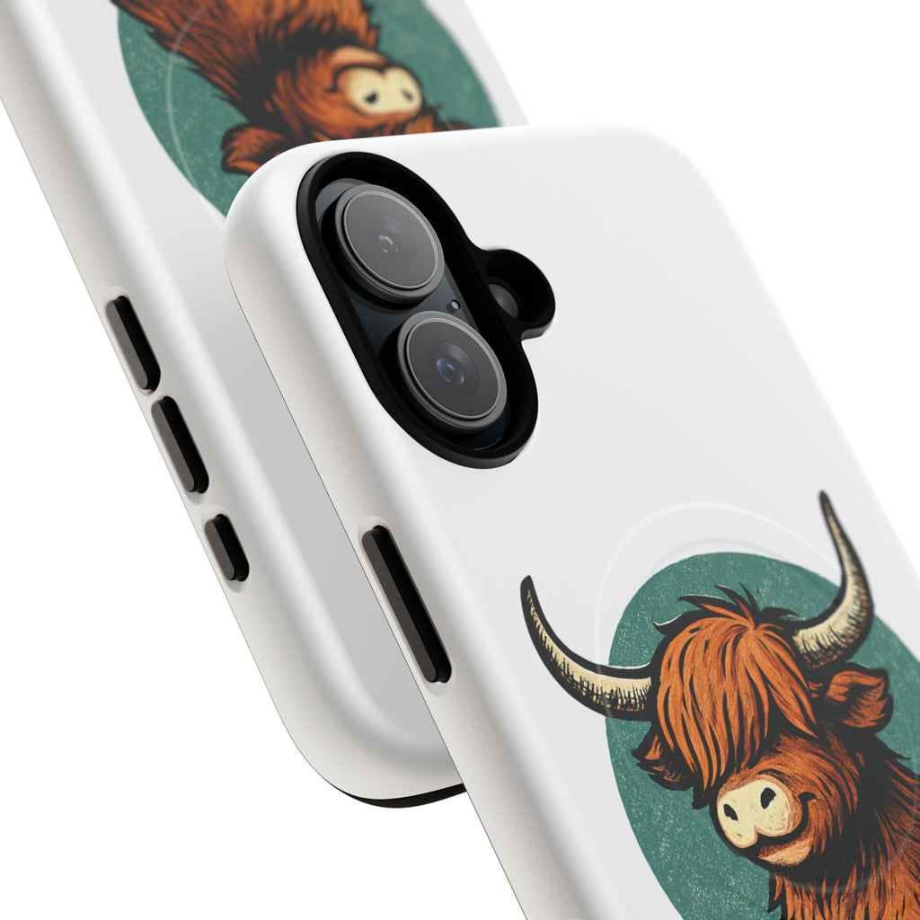Phone Case - Highland Cow Sitting Design - Tough Magnetic Cases