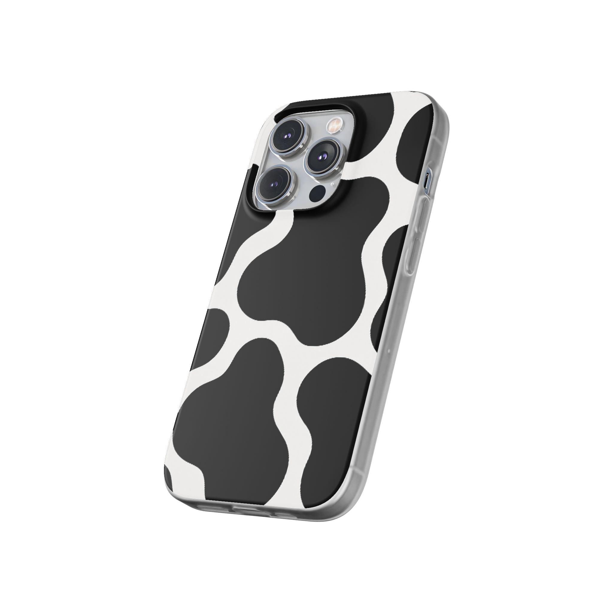 Stylish Cow Print Flexi Cases for iPhone, Trendy Phone Covers, Unique Gift for Animal Lovers, Everyday Essentials, Cute Phone Accessories