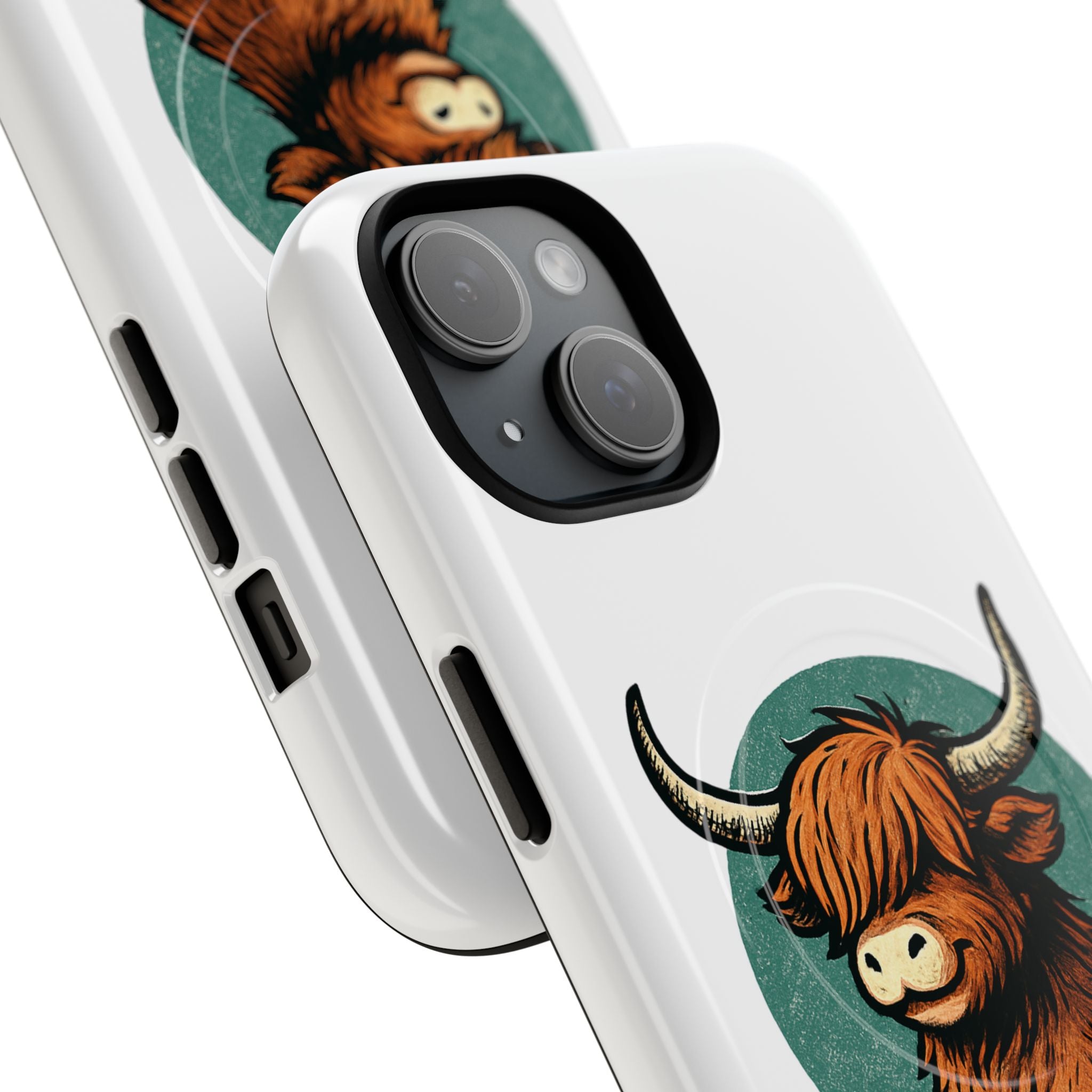 Phone Case - Highland Cow Sitting Design - Tough Magnetic Cases