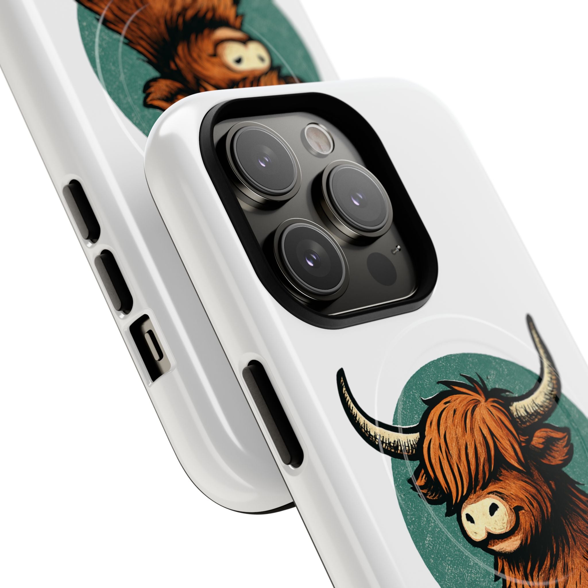 Phone Case - Highland Cow Sitting Design - Tough Magnetic Cases