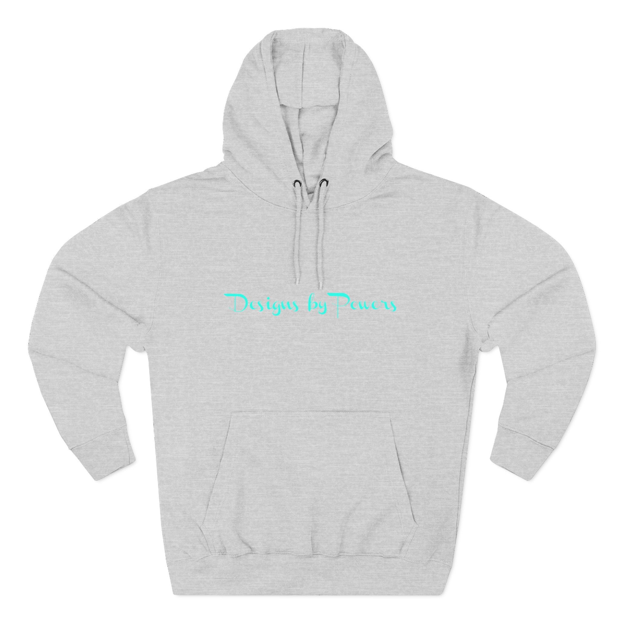 Official Designs by Powers Three-Panel Fleece Hoodie — Minimal Script Logo Pullover