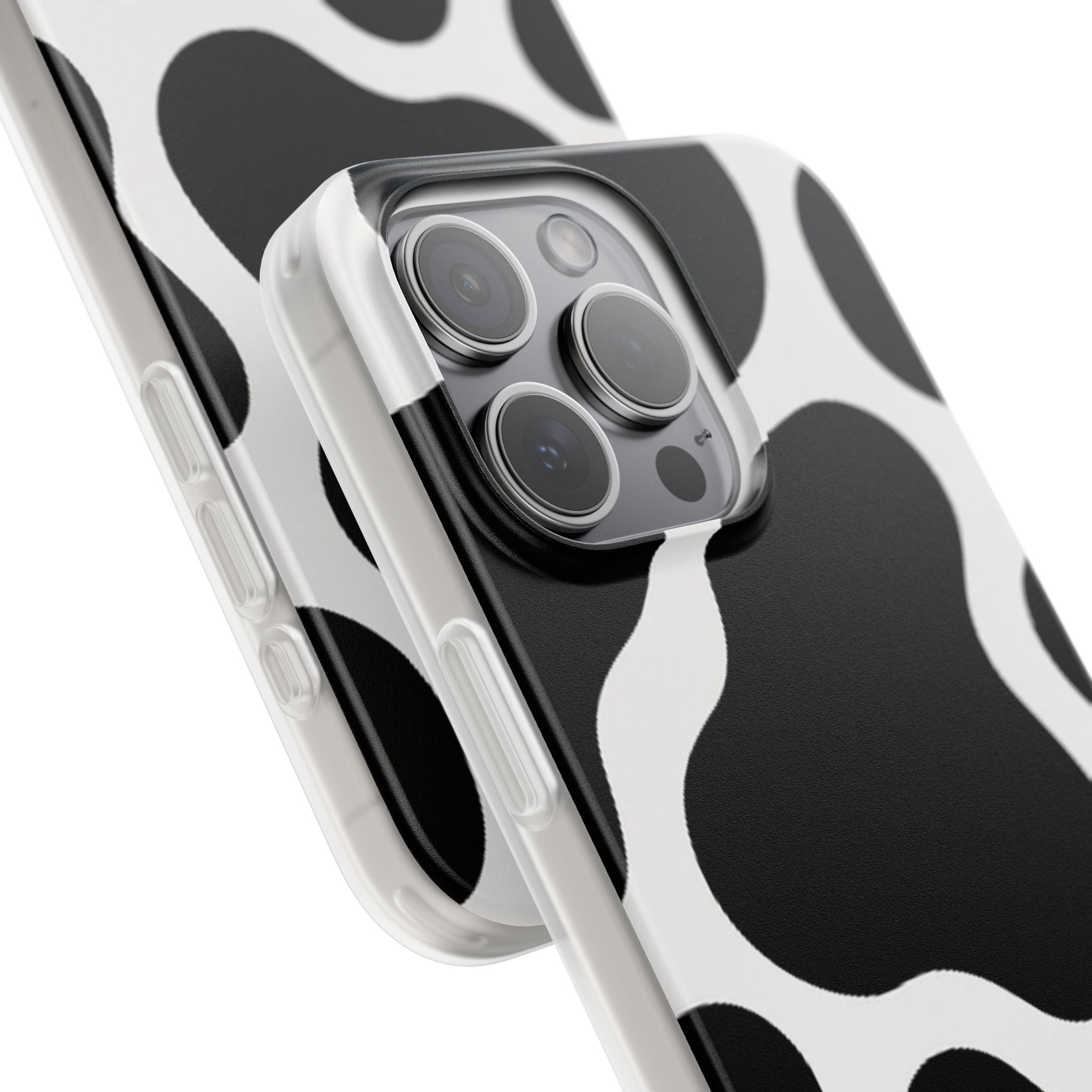 Stylish Cow Print Flexi Cases for iPhone, Trendy Phone Covers, Unique Gift for Animal Lovers, Everyday Essentials, Cute Phone Accessories