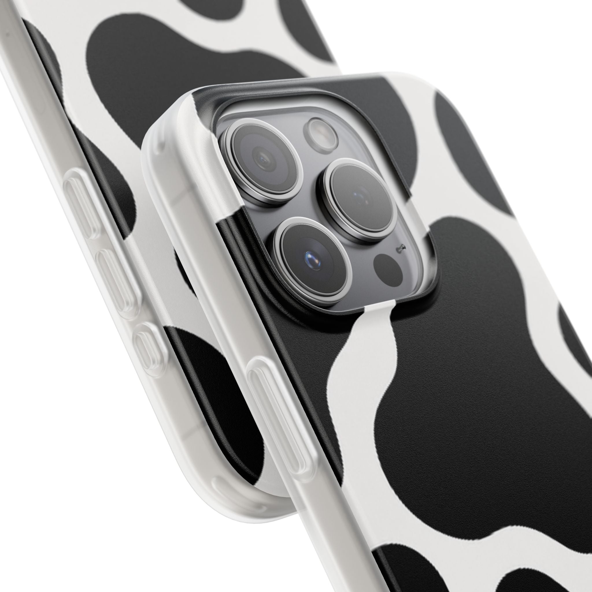 Stylish Cow Print Flexi Cases for iPhone, Trendy Phone Covers, Unique Gift for Animal Lovers, Everyday Essentials, Cute Phone Accessories
