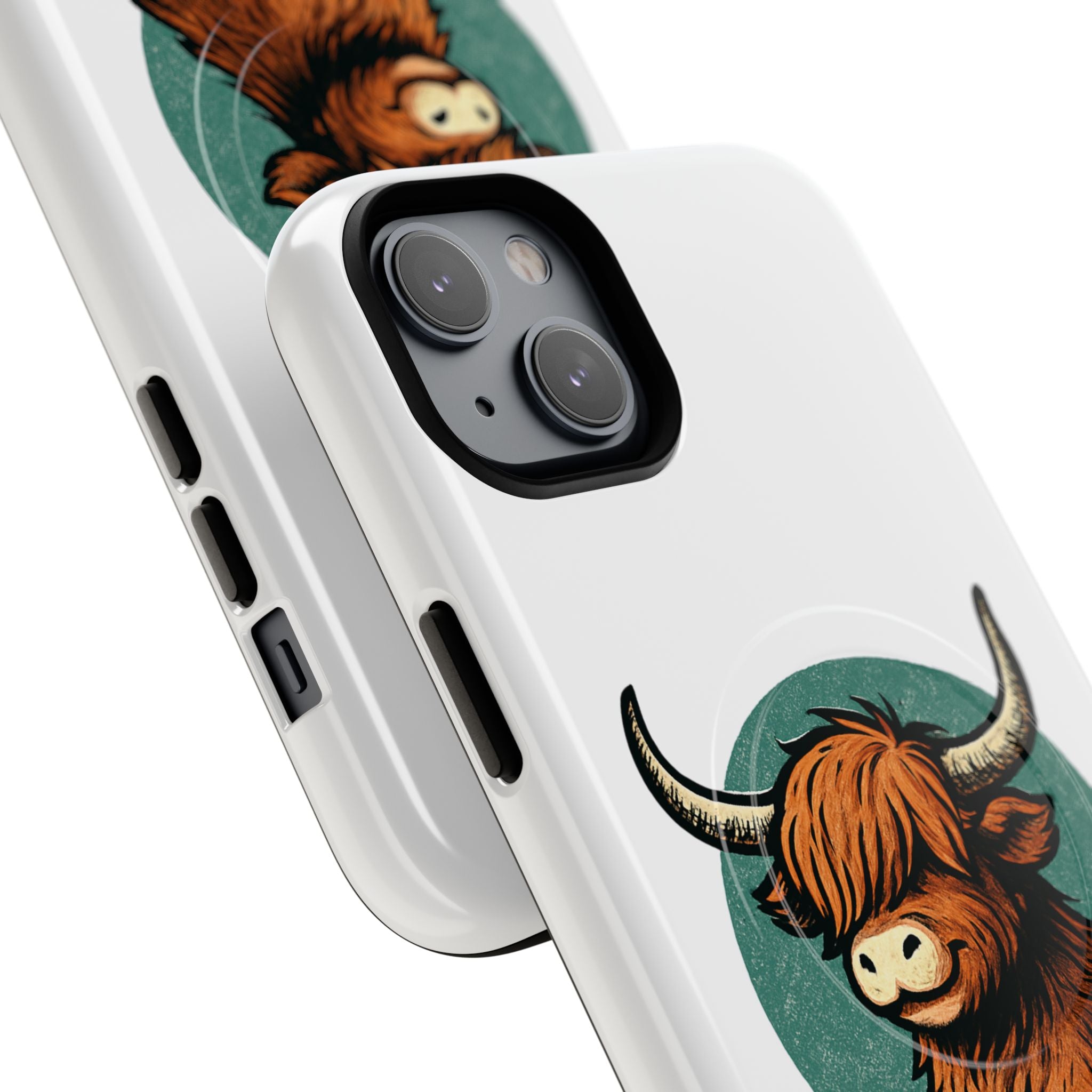 Phone Case - Highland Cow Sitting Design - Tough Magnetic Cases