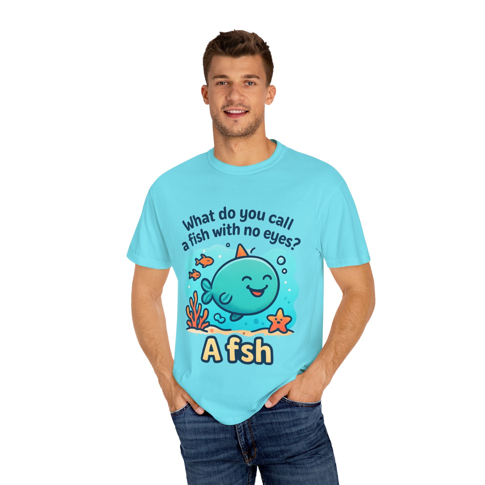 Whimsical Fish Dad Joke Unisex T-Shirt, Funny Gift for Sea Lovers, Kids and Adults, Casual Wear, Birthday, Ocean Theme, Humor Shirt