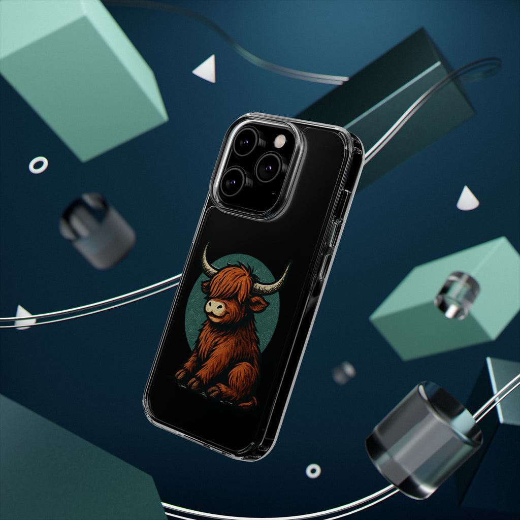Highland Cow Phone Case, Clear Impact-Resistant Case, Cute Animal Case, Gift for Cow Lovers, Best Friend Gift, Unique Phone Accessory