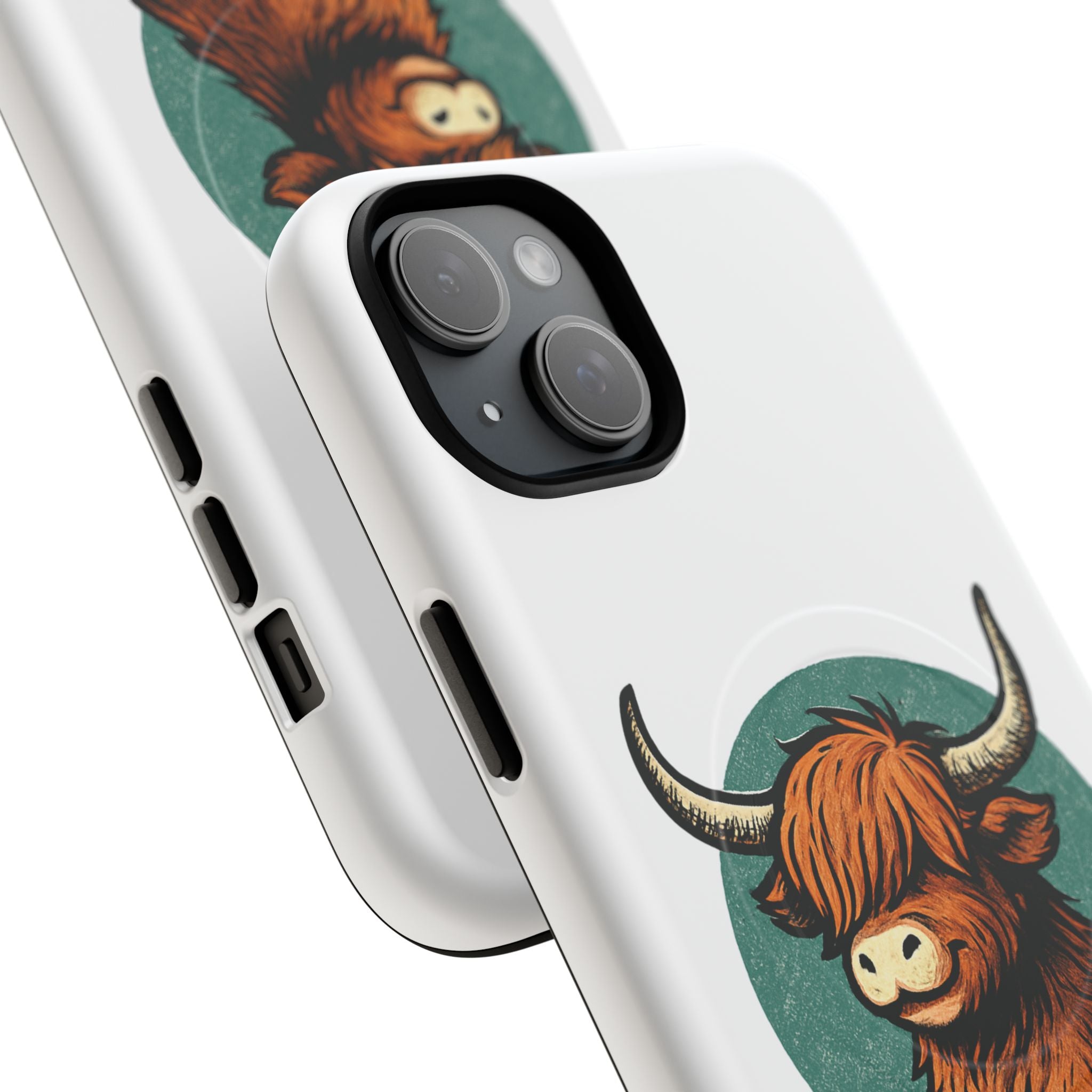 Phone Case - Highland Cow Sitting Design - Tough Magnetic Cases