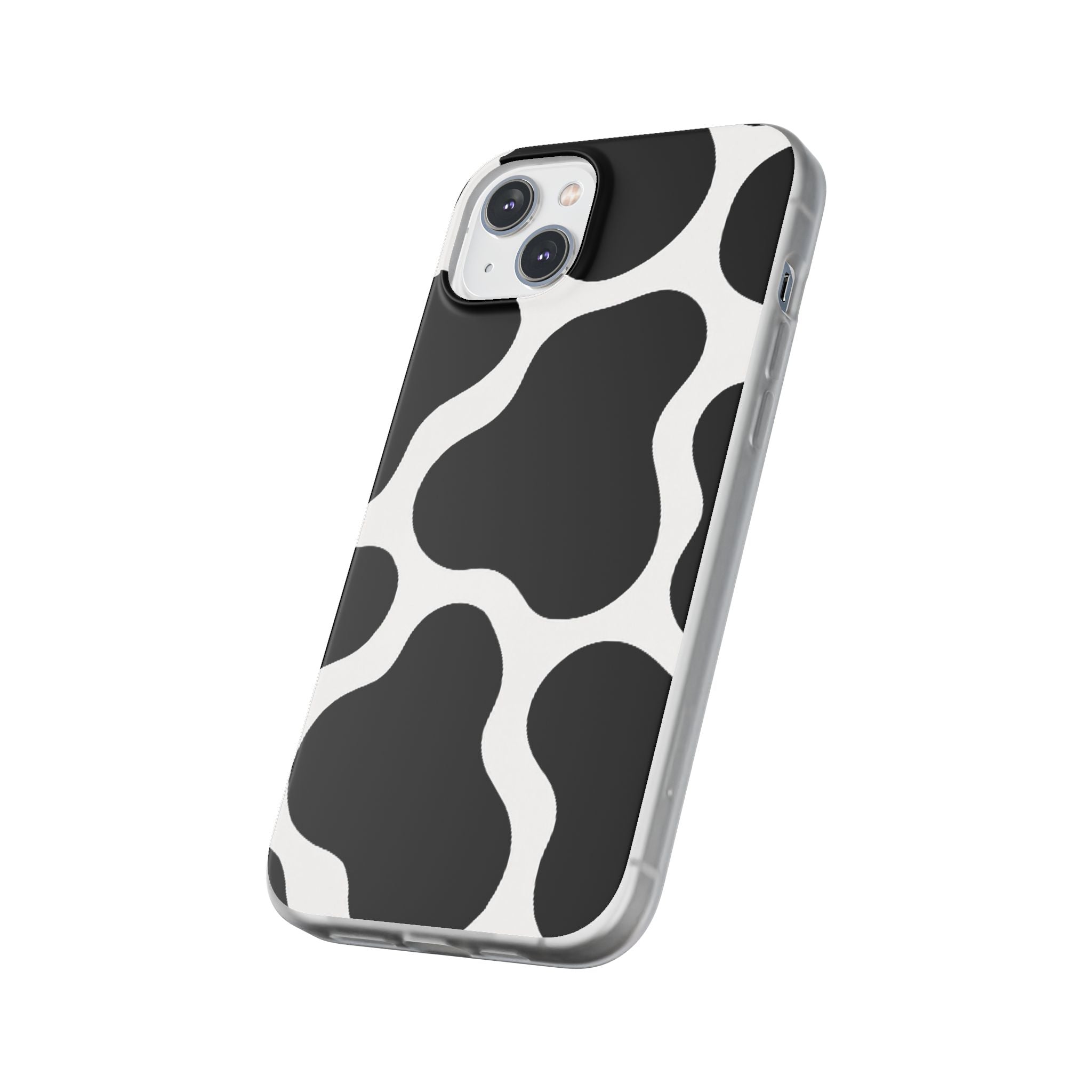 Stylish Cow Print Flexi Cases for iPhone, Trendy Phone Covers, Unique Gift for Animal Lovers, Everyday Essentials, Cute Phone Accessories