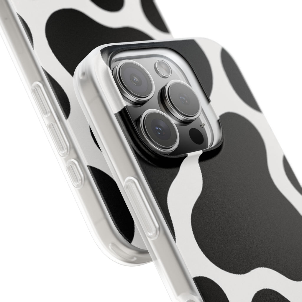 Stylish Cow Print Flexi Cases for iPhone, Trendy Phone Covers, Unique Gift for Animal Lovers, Everyday Essentials, Cute Phone Accessories