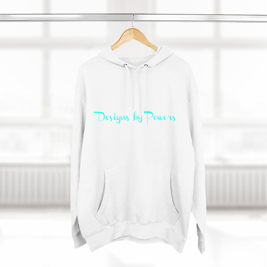 Designs by Powers Logo Cozy Three-Panel Fleece Hoodie for All Occasions, Casual Wear, Gift for Friends, Trendy Hoodie, Warm Layering, Everyday Comfort