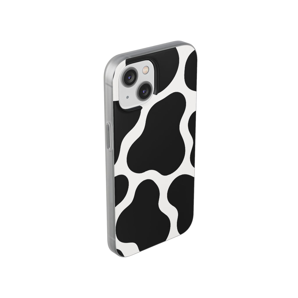 Stylish Cow Print Flexi Cases for iPhone, Trendy Phone Covers, Unique Gift for Animal Lovers, Everyday Essentials, Cute Phone Accessories