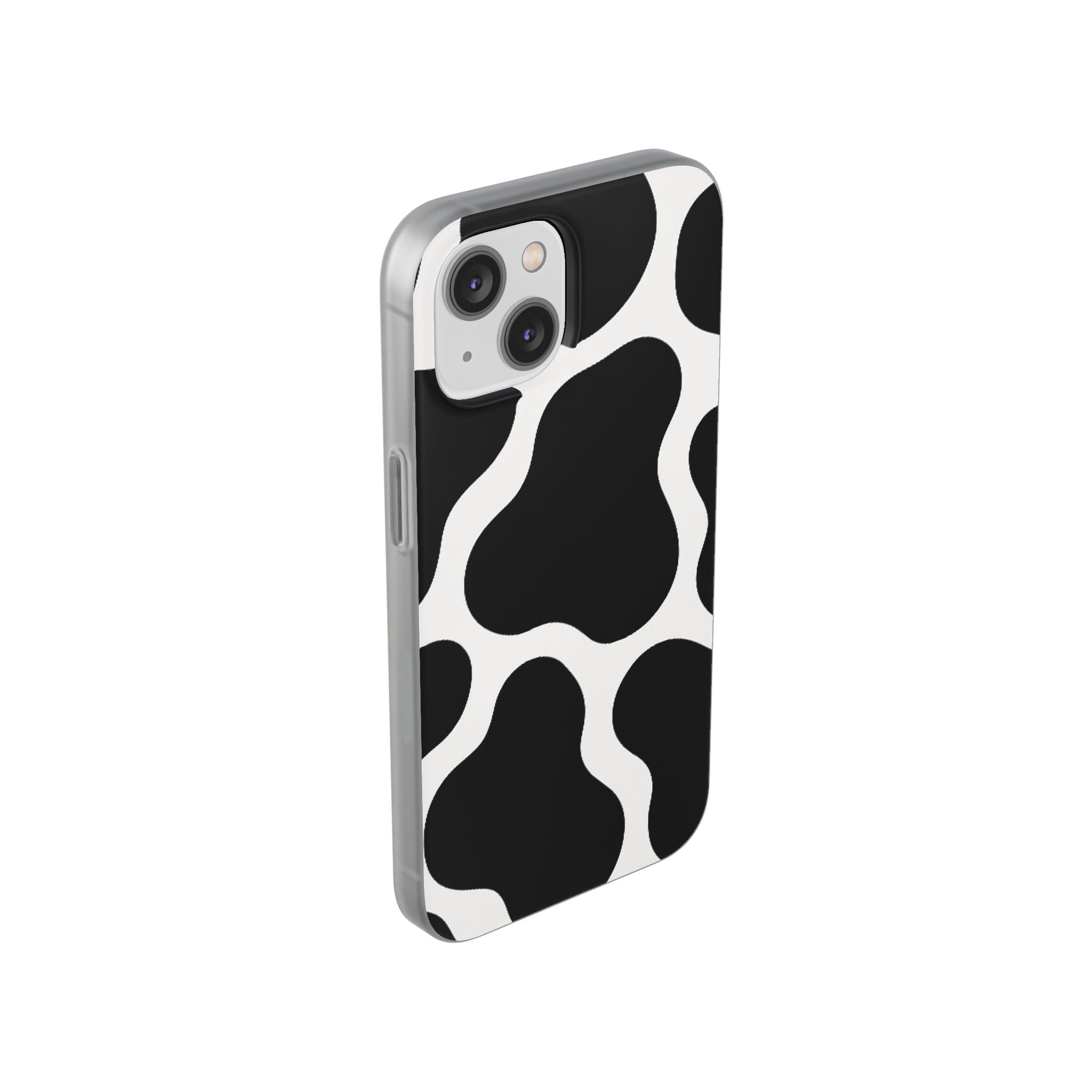 Stylish Cow Print Flexi Cases for iPhone, Trendy Phone Covers, Unique Gift for Animal Lovers, Everyday Essentials, Cute Phone Accessories