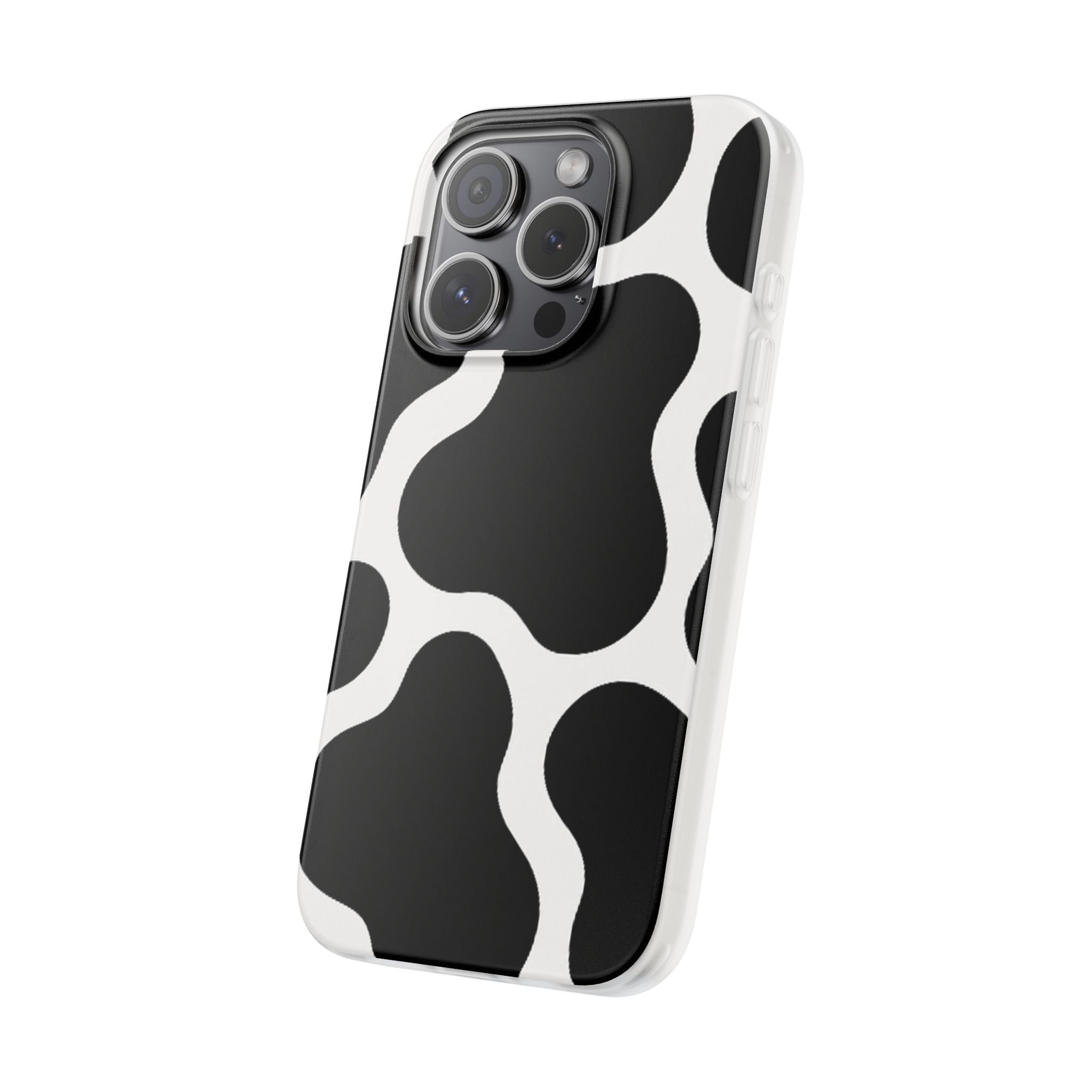 Stylish Cow Print Flexi Cases for iPhone, Trendy Phone Covers, Unique Gift for Animal Lovers, Everyday Essentials, Cute Phone Accessories
