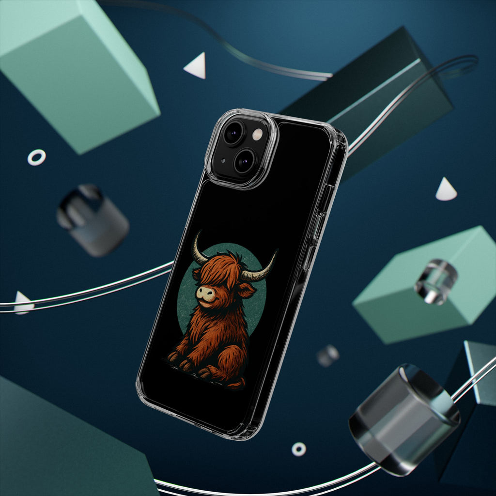 Highland Cow Phone Case, Clear Impact-Resistant Case, Cute Animal Case, Gift for Cow Lovers, Best Friend Gift, Unique Phone Accessory