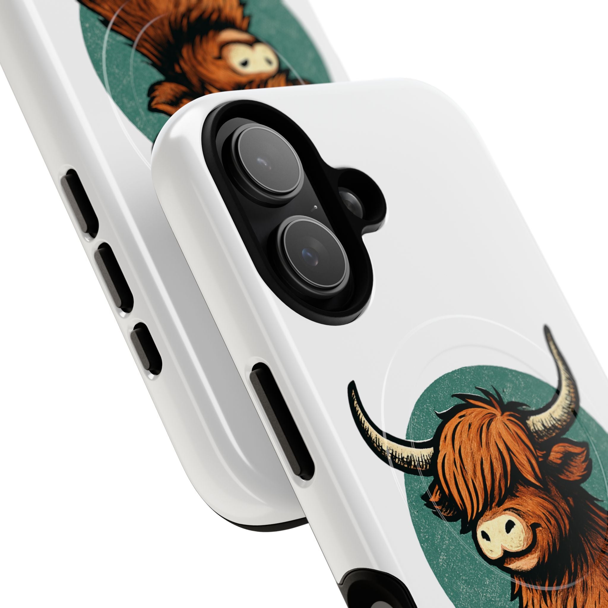 Phone Case - Highland Cow Sitting Design - Tough Magnetic Cases