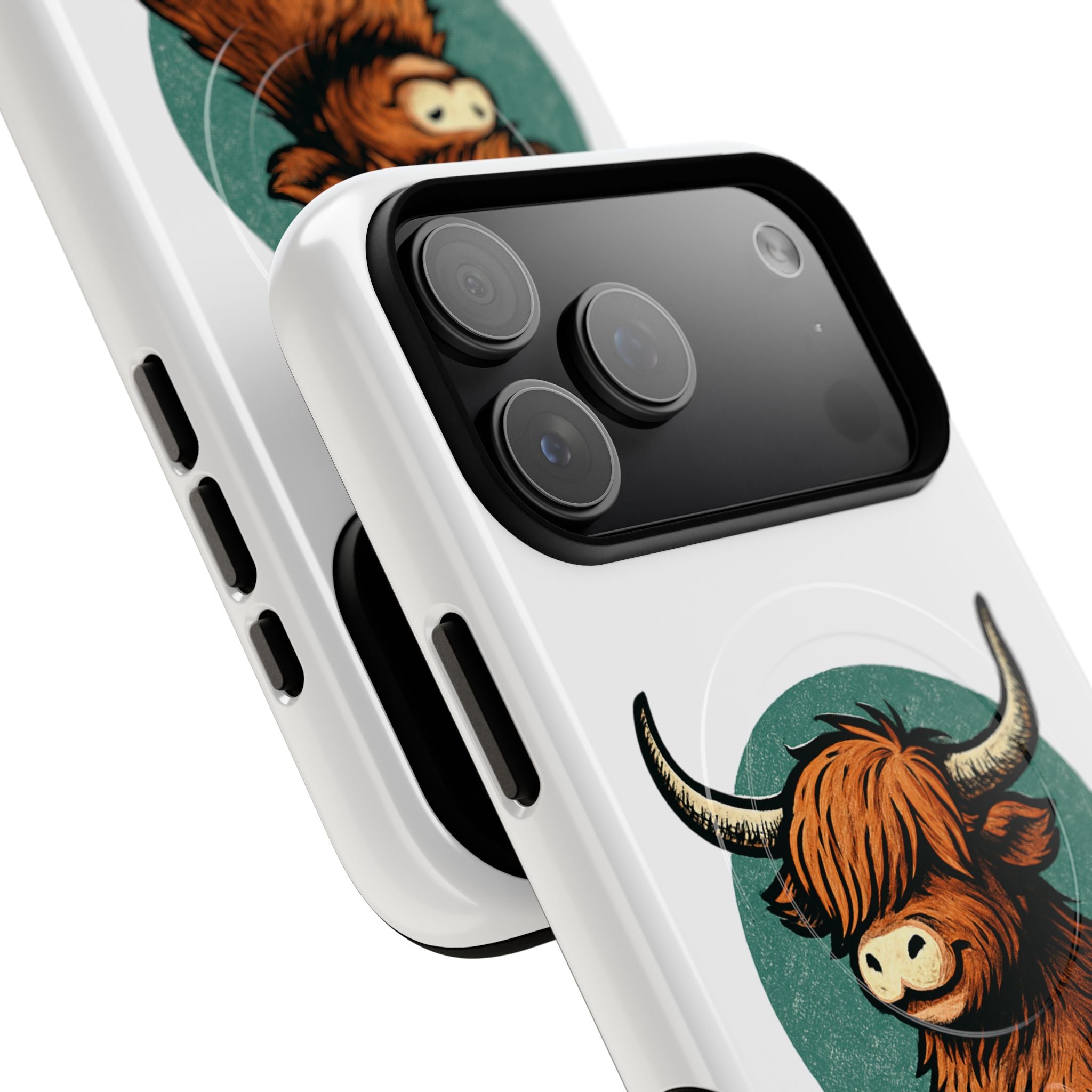 Phone Case - Highland Cow Sitting Design - Tough Magnetic Cases