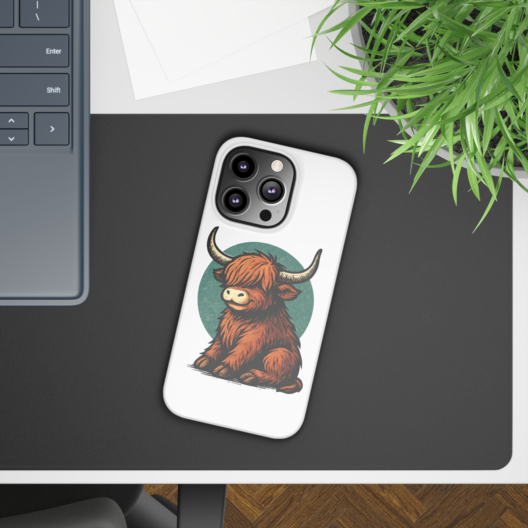 Highland Cow Sitting Slim Case