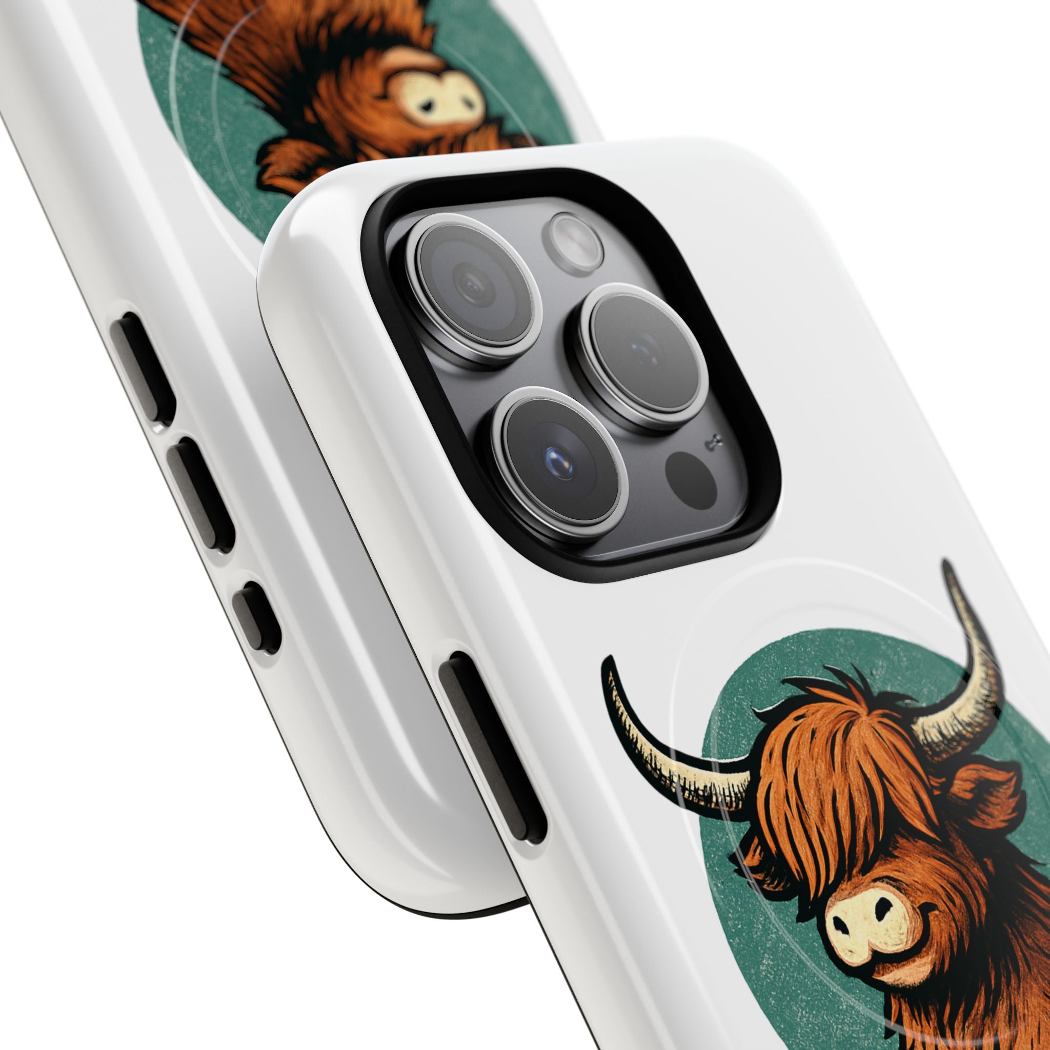 Phone Case - Highland Cow Sitting Design - Tough Magnetic Cases