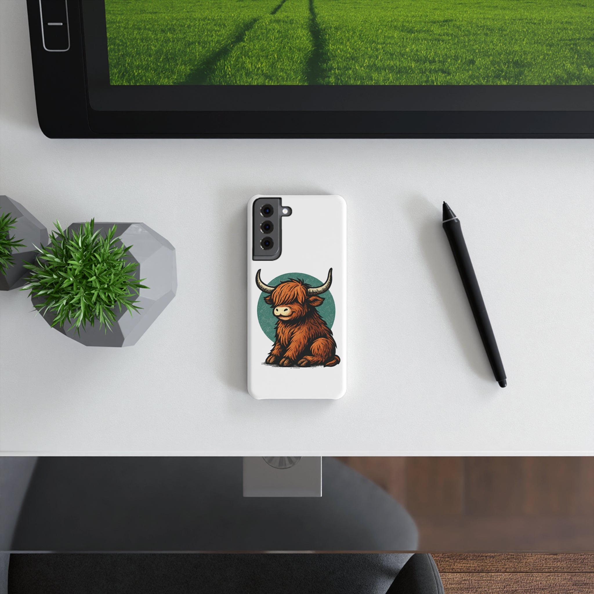 Highland Cow Slim Snap Case