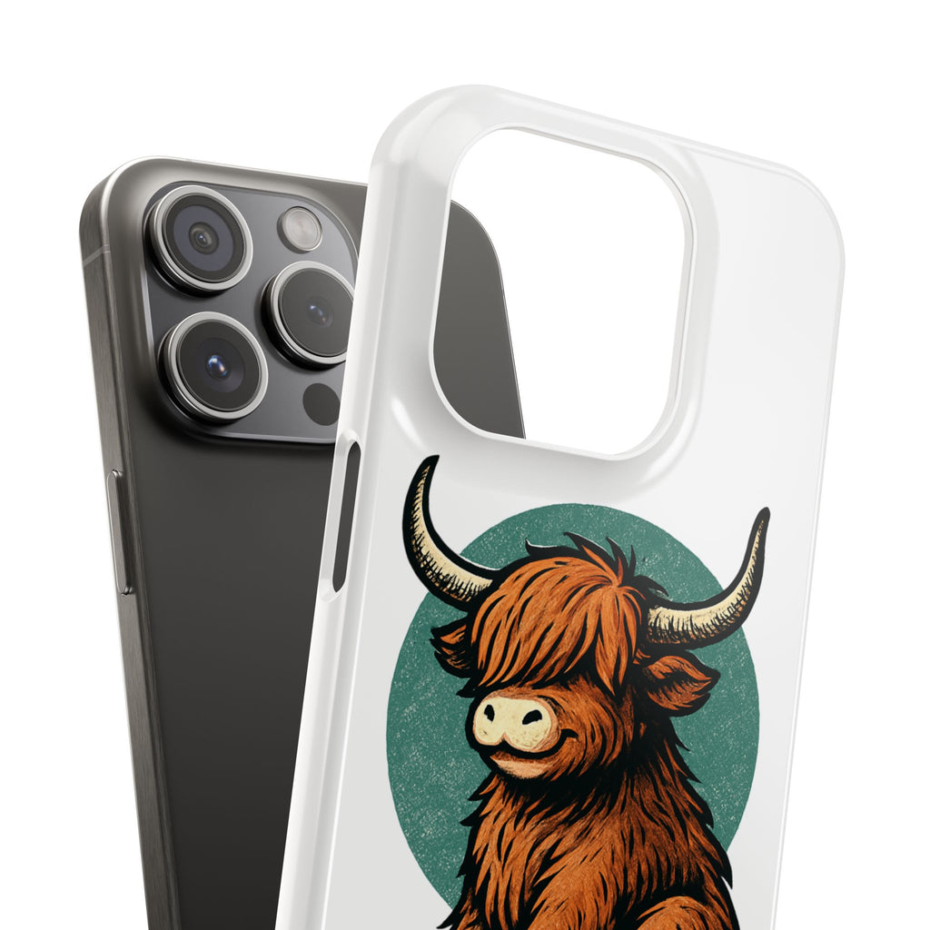 Highland Cow Sitting Slim Case