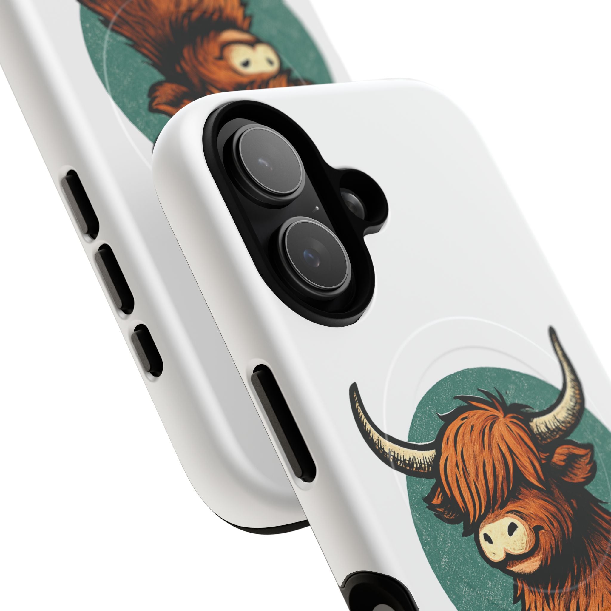 Phone Case - Highland Cow Sitting Design - Tough Magnetic Cases
