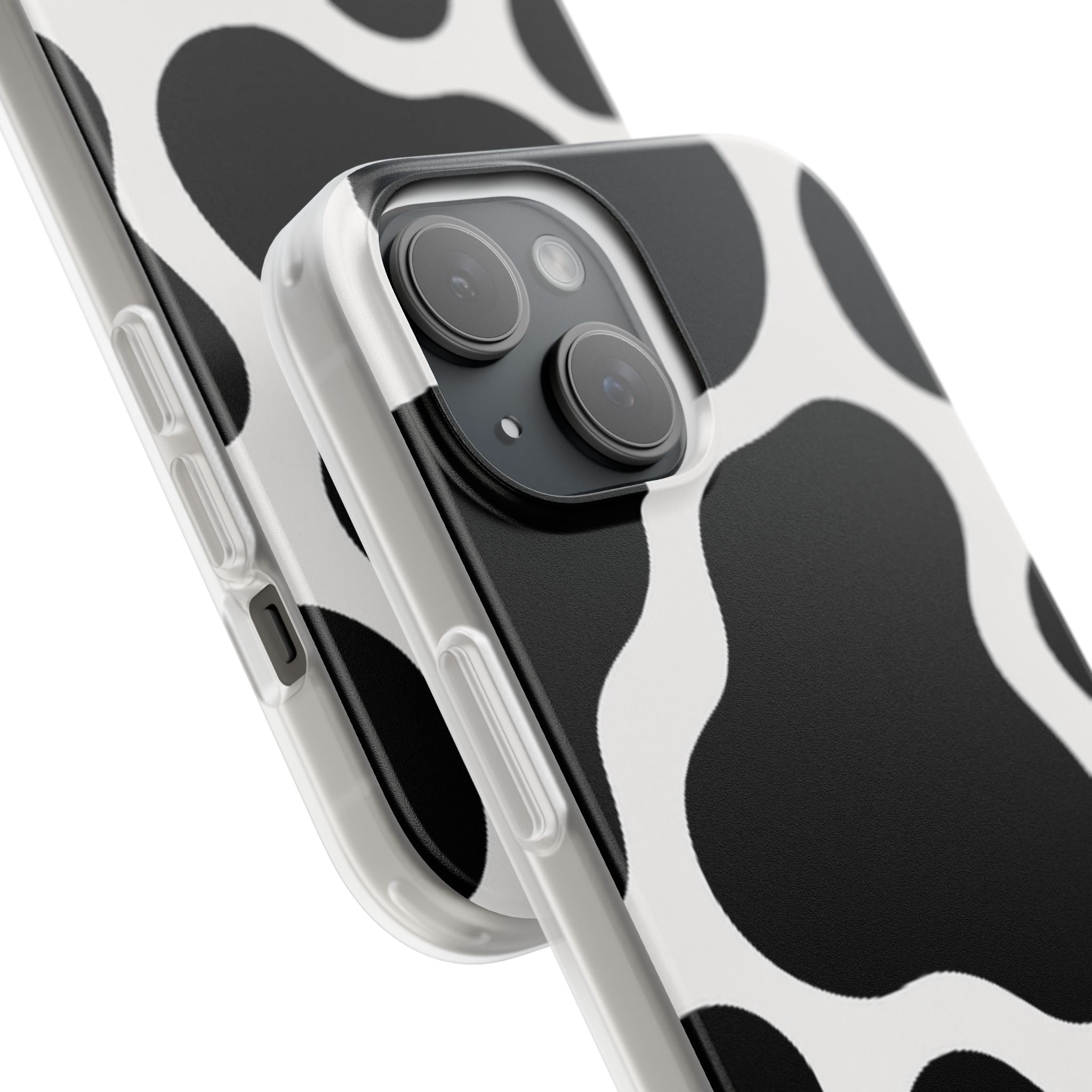 Stylish Cow Print Flexi Cases for iPhone, Trendy Phone Covers, Unique Gift for Animal Lovers, Everyday Essentials, Cute Phone Accessories